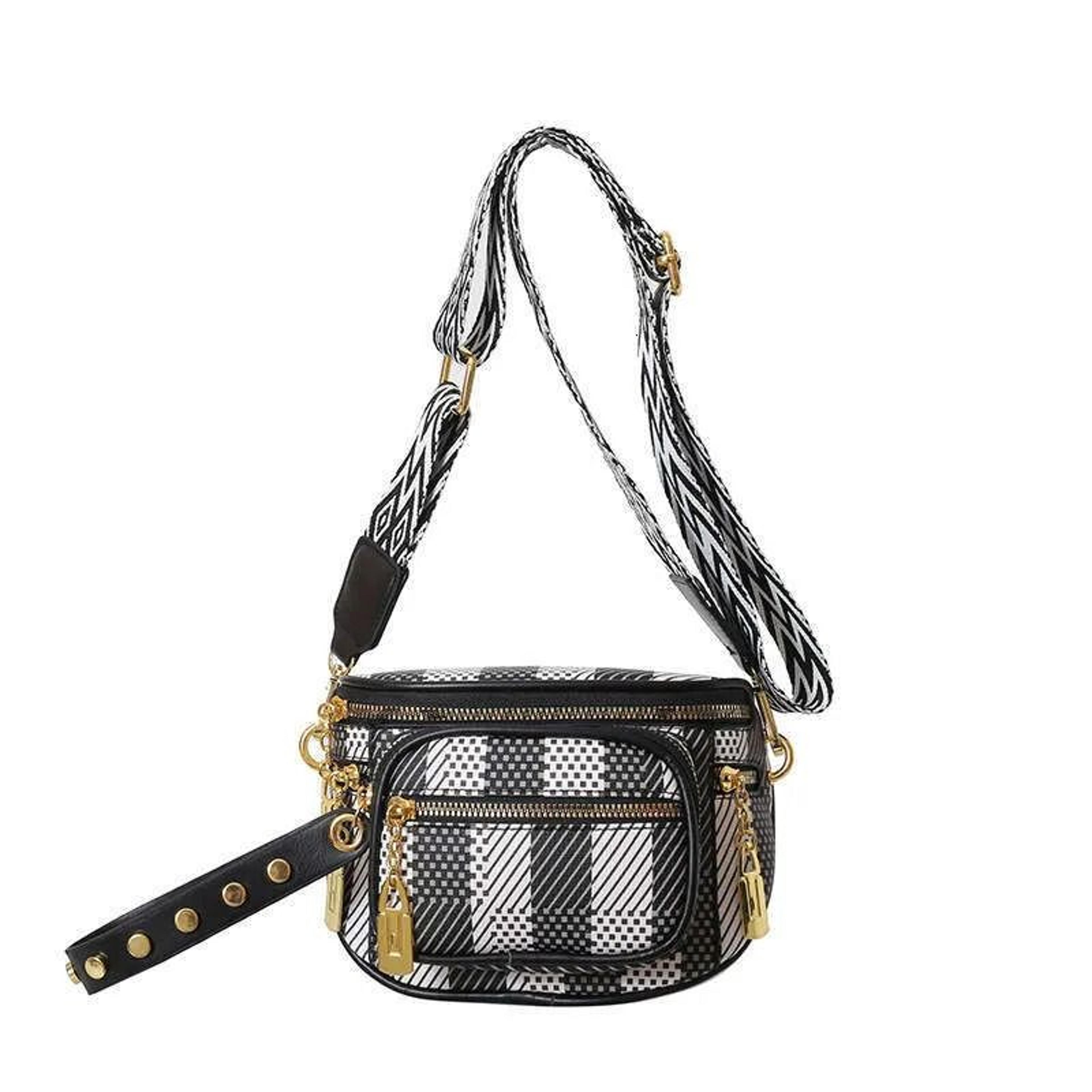 plaid womens crossbody chest bag large capacity multifunctional waist bag