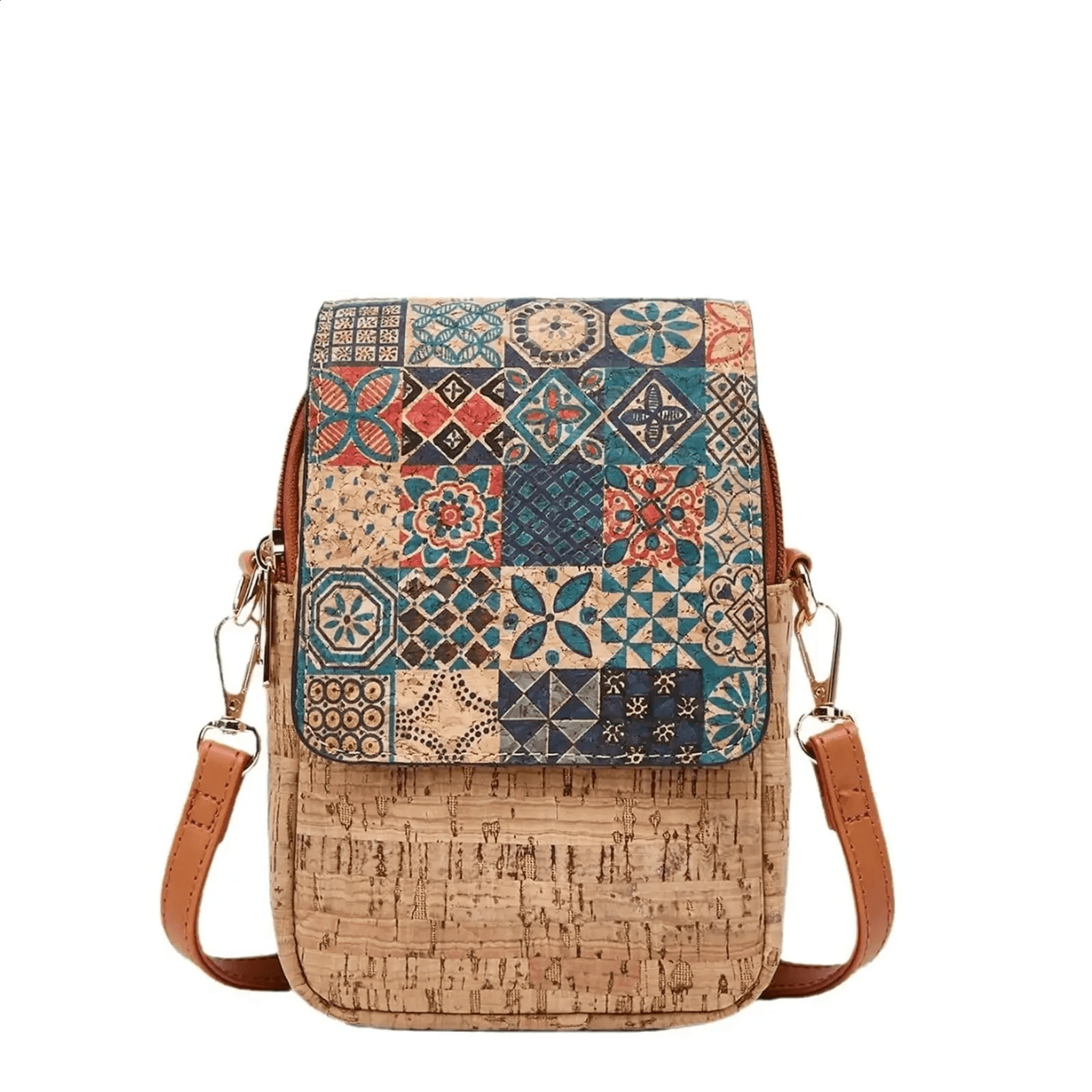boho floral crossbody phone bag with magnetic buckle mini shoulder purse for women