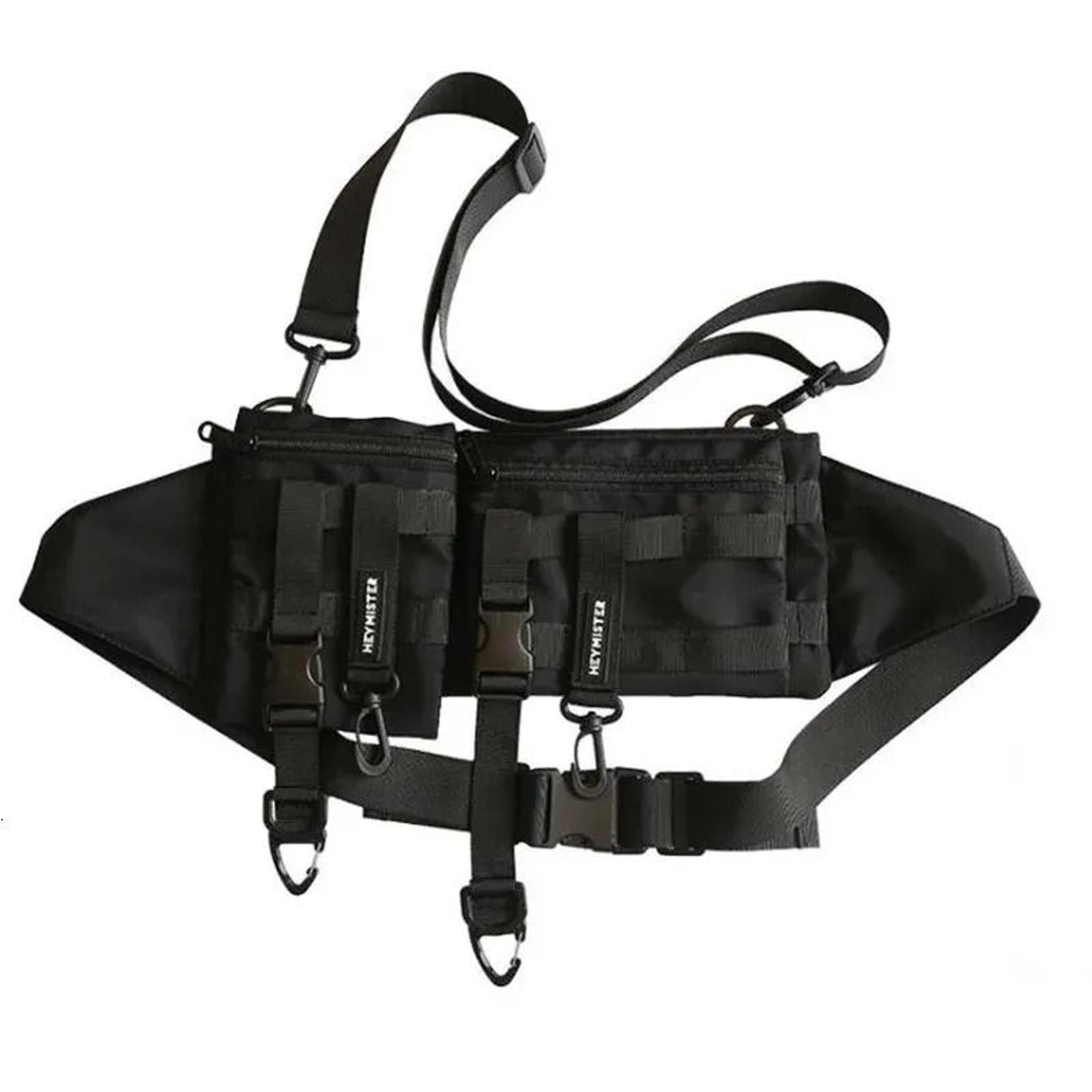 tactical crossbody chest bag waterproof detachable techwear waist pack