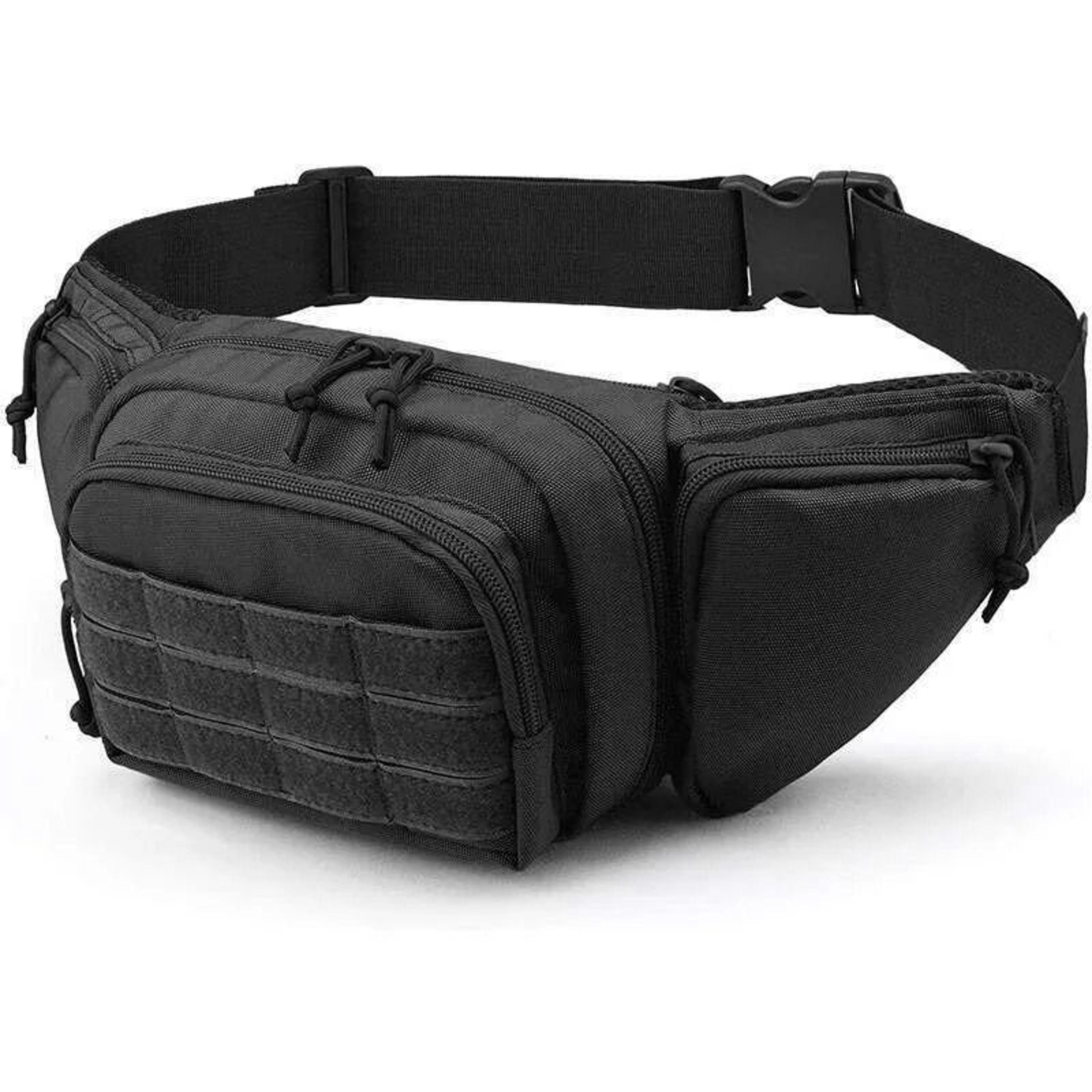 men tactical canvas waist pack multi compartment military fanny pack for hiking camping