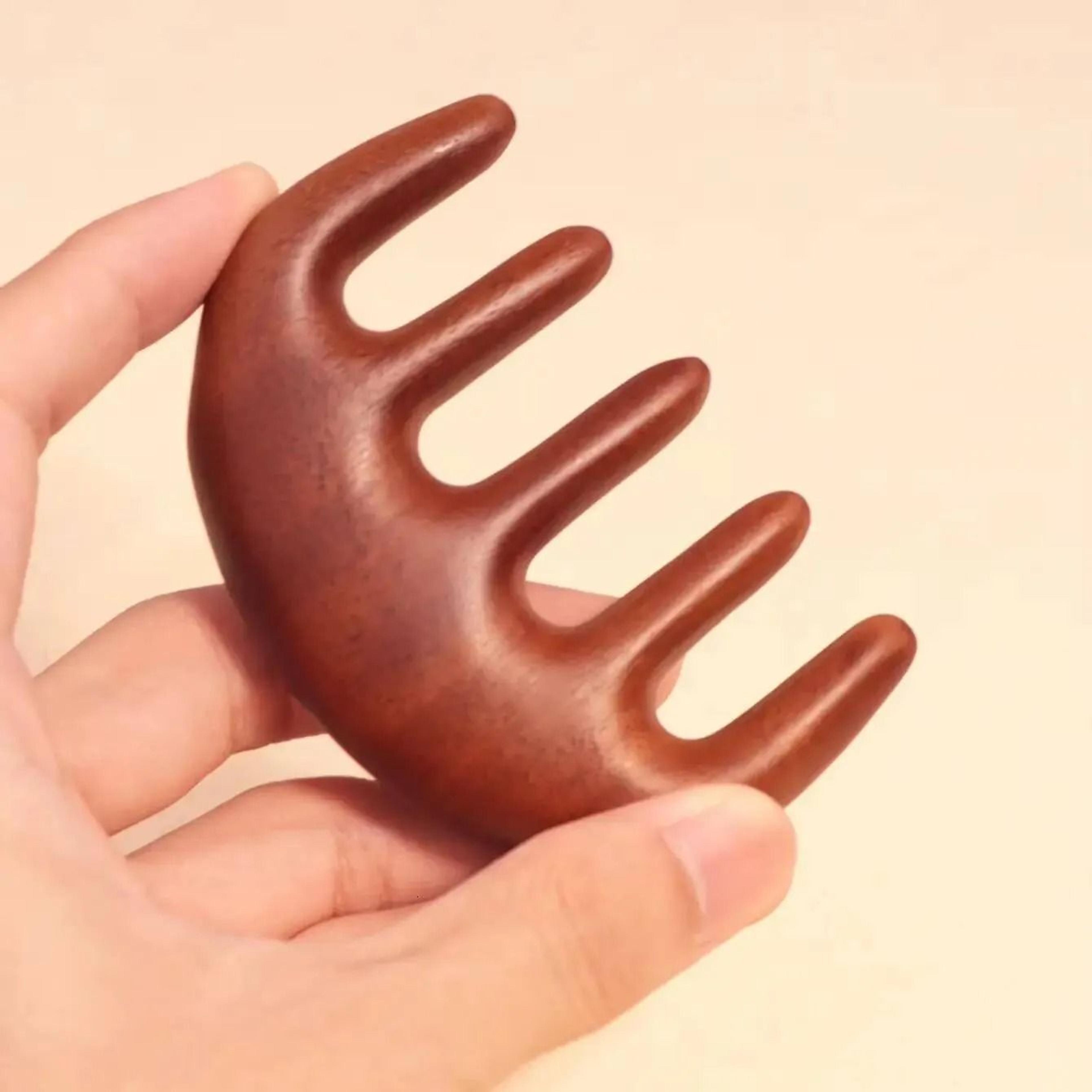 curved wooden wig comb anti static scalp massage hair styling tool