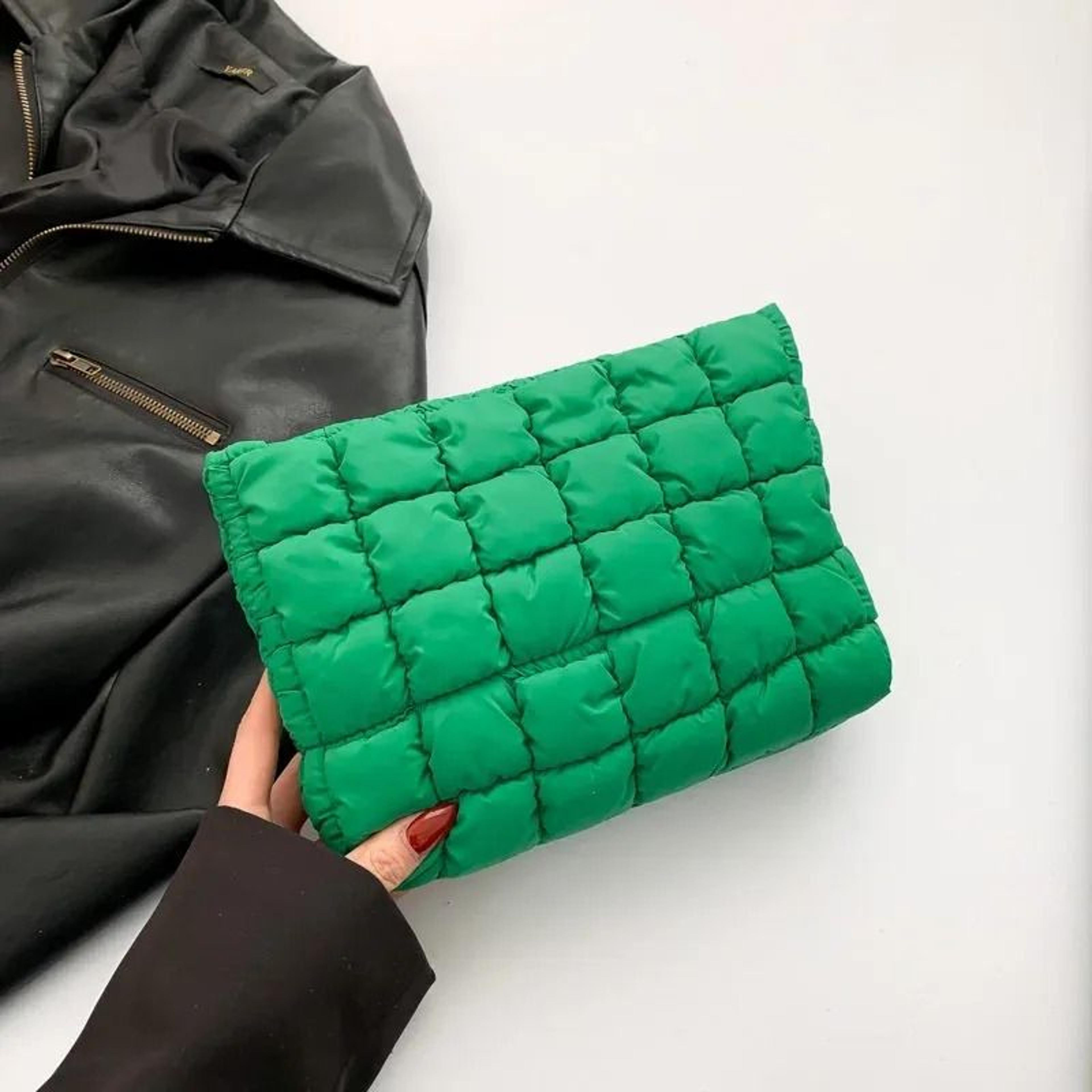 quilted puffer makeup bag large cosmetic organizer clutch for women