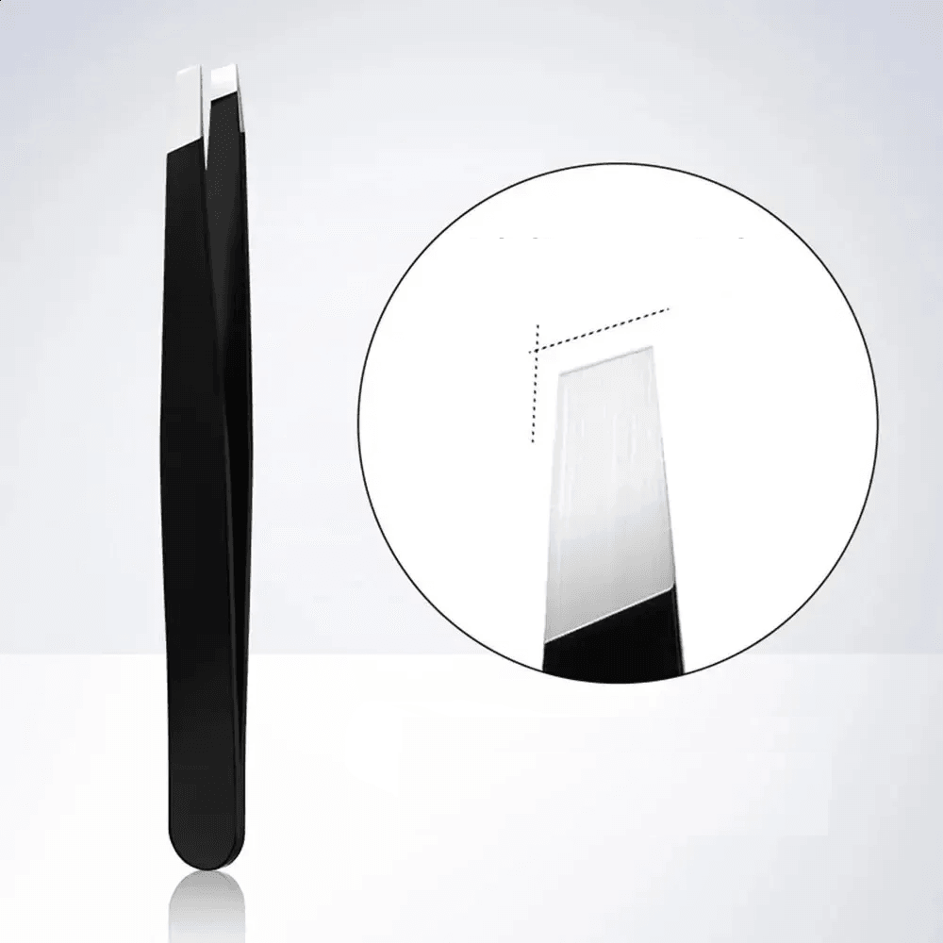stainless steel eyebrow tweezers slant and flat tip precision hair removal tool