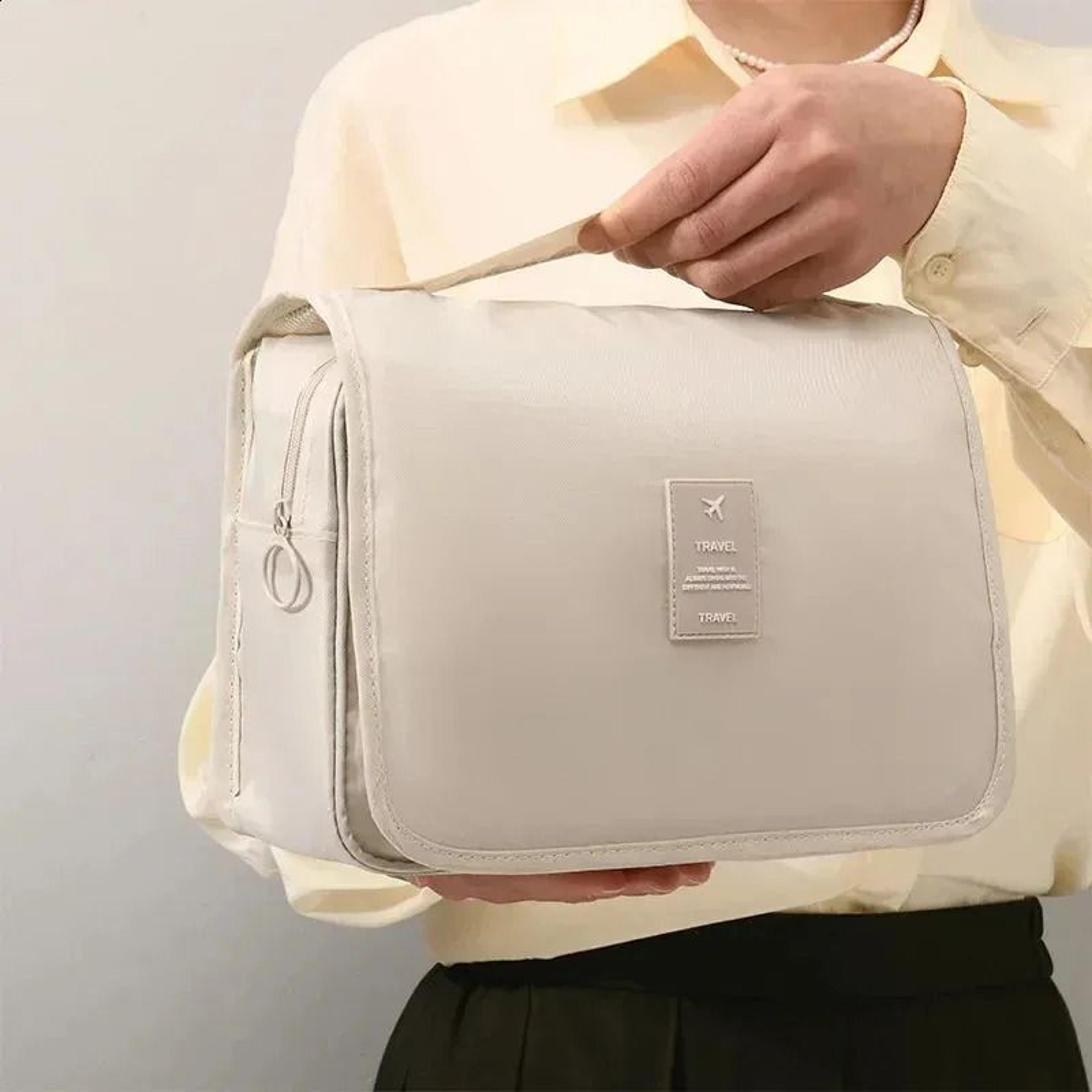 large capacity hanging toiletry bag waterproof travel cosmetic organizer for men and women
