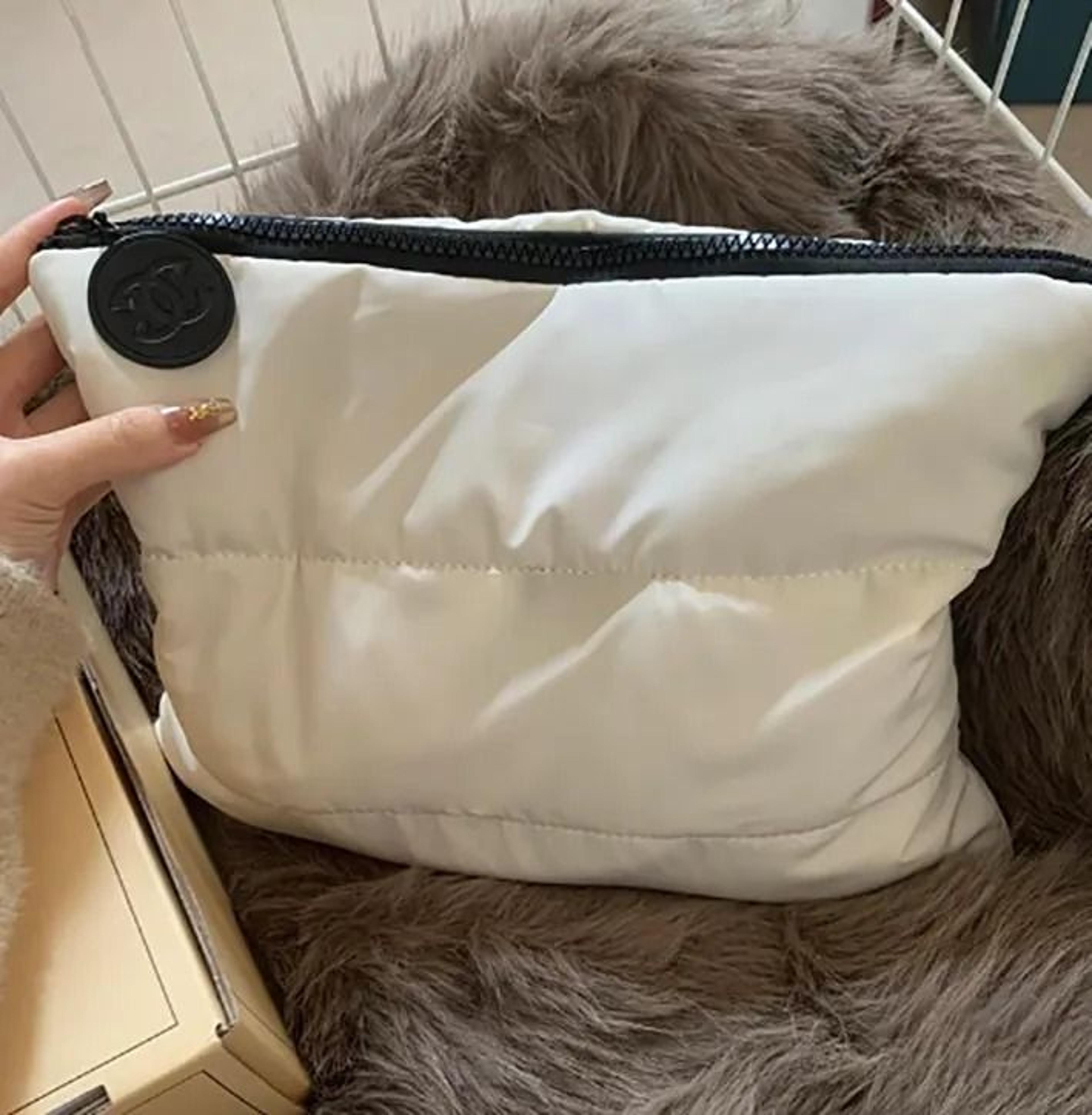 puffy quilted makeup bag waterproof large capacity travel cosmetic pouch for women