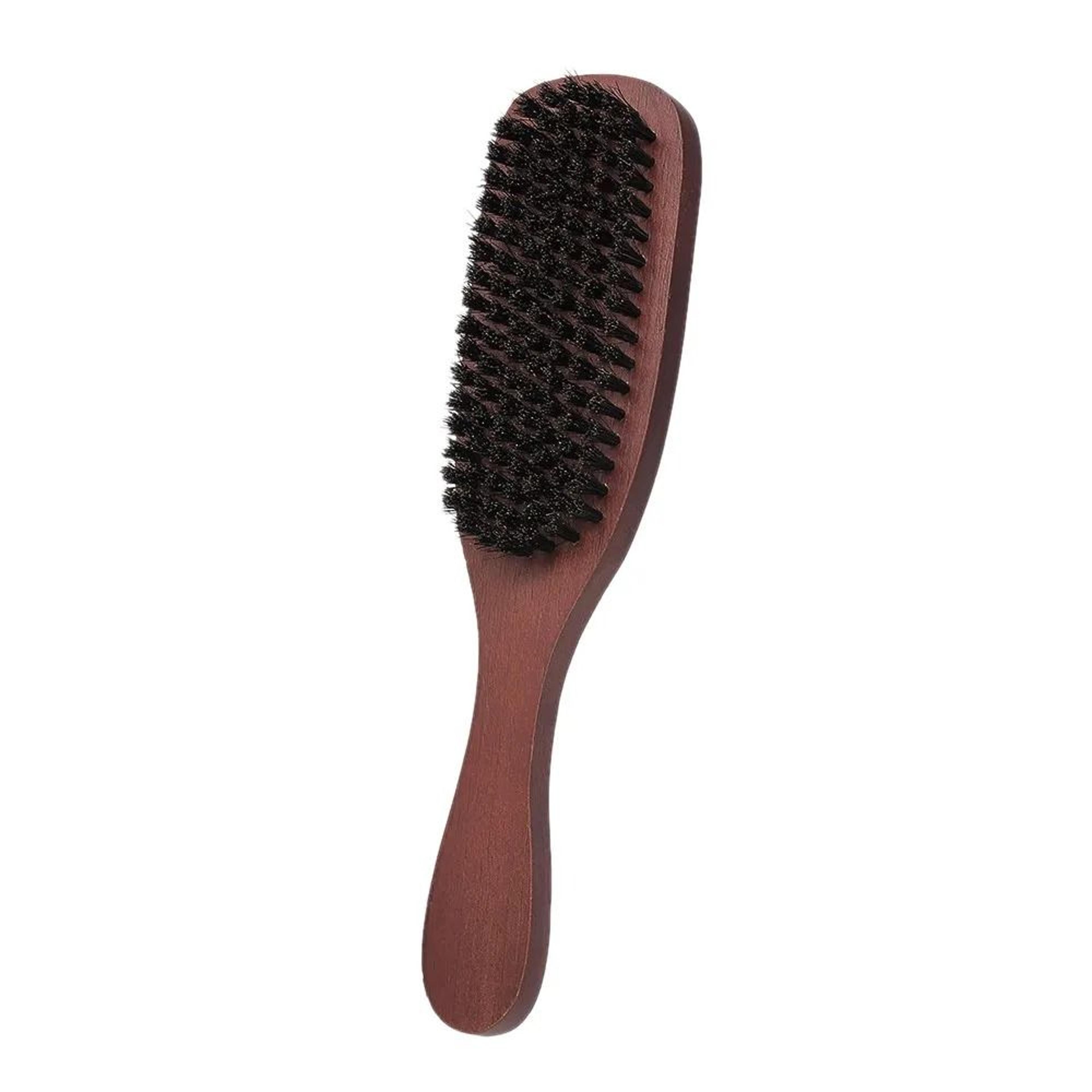 wooden beard brush and comb set for mens facial hair grooming and moustache styling