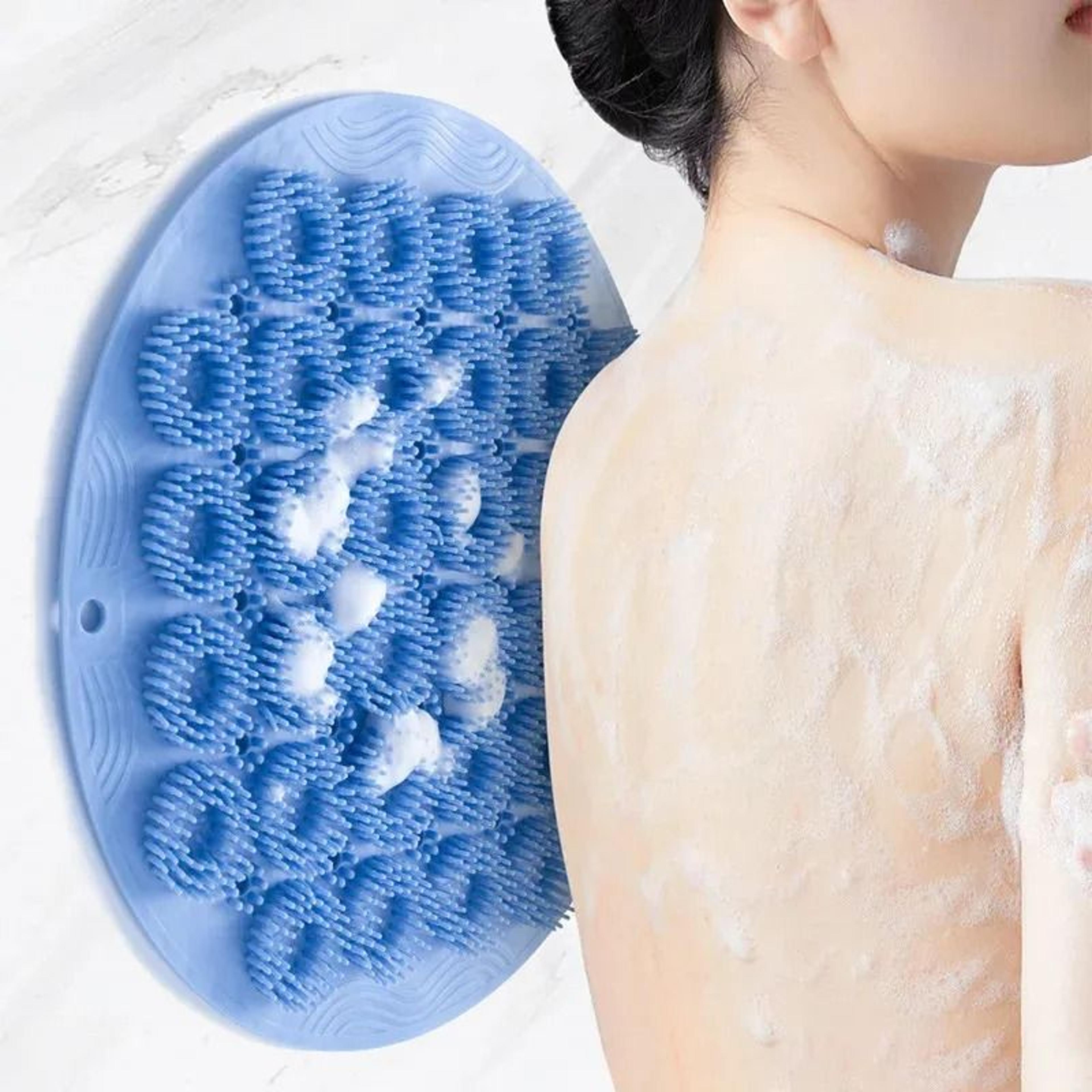 silicone foot scrubber with suction cups for exfoliating shower massage