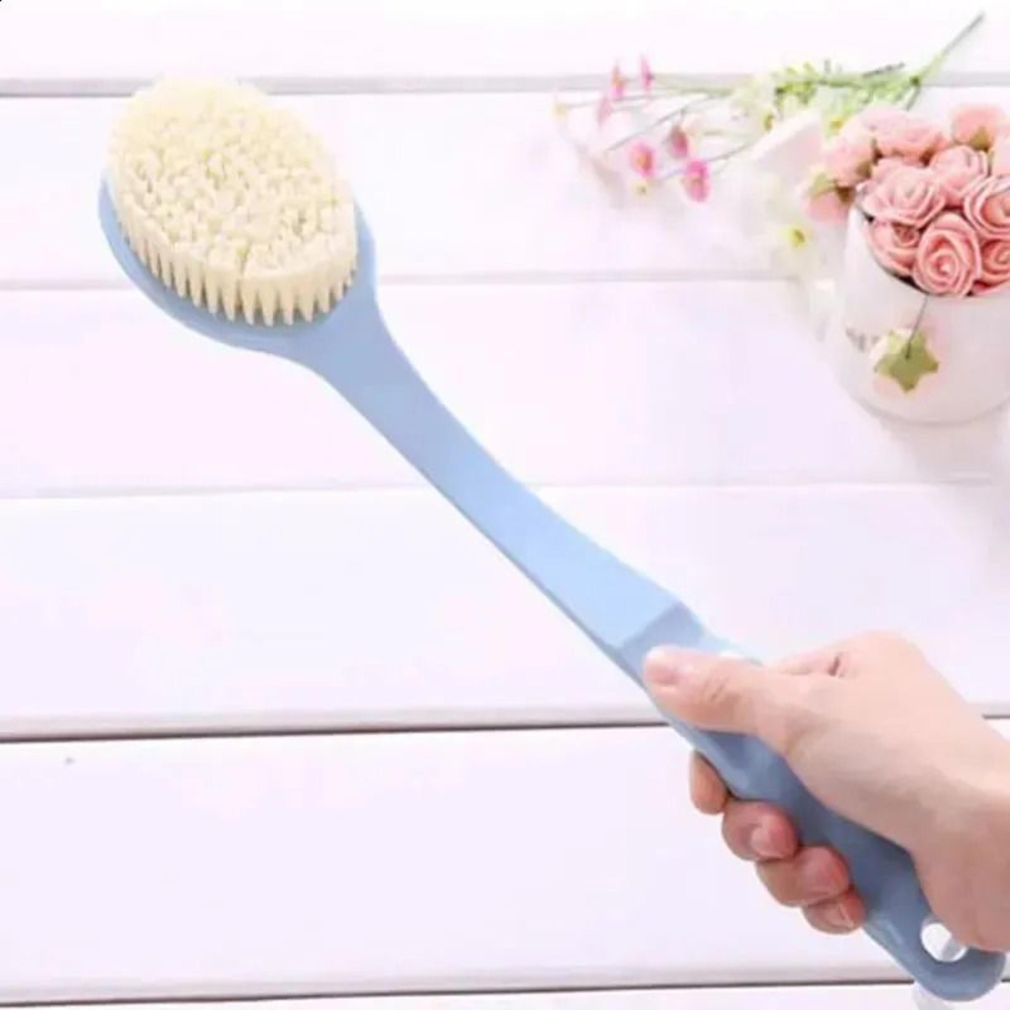 exfoliating shower brush body scrubber for back cleaning and massage