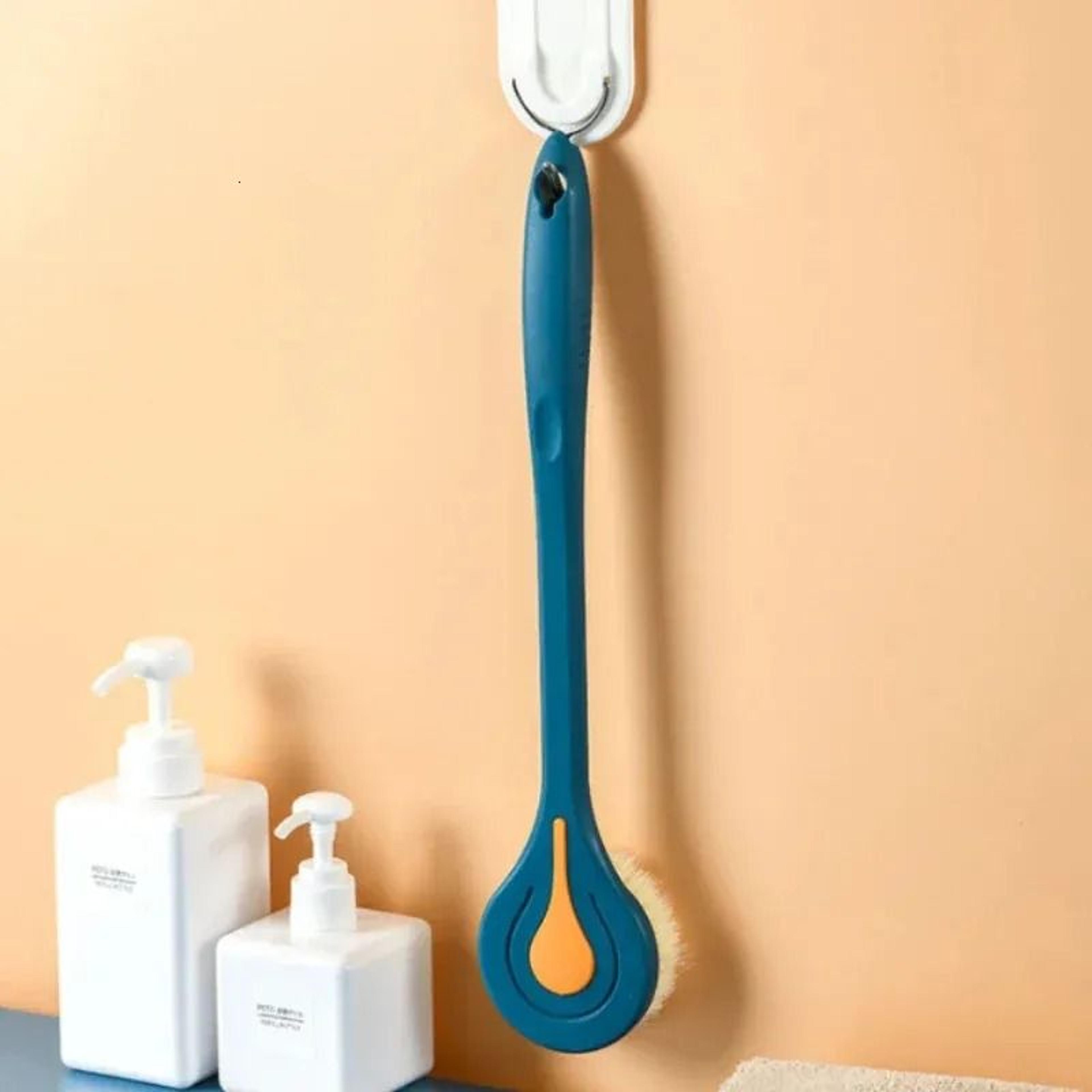 long handle bath brush soft bristle back scrubber for shower exfoliation