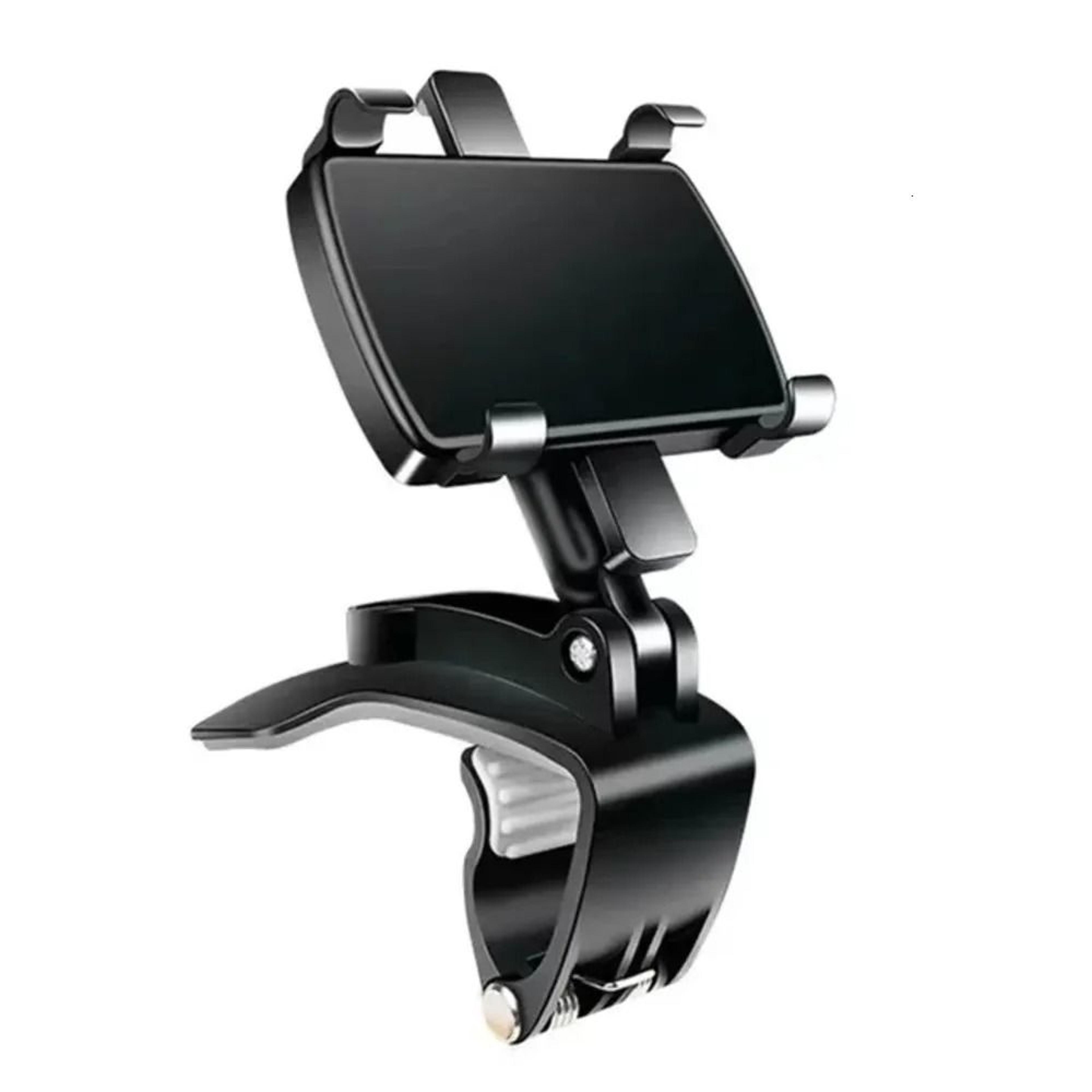 universal clip on car phone holder for dashboard rearview mirror and sun visor