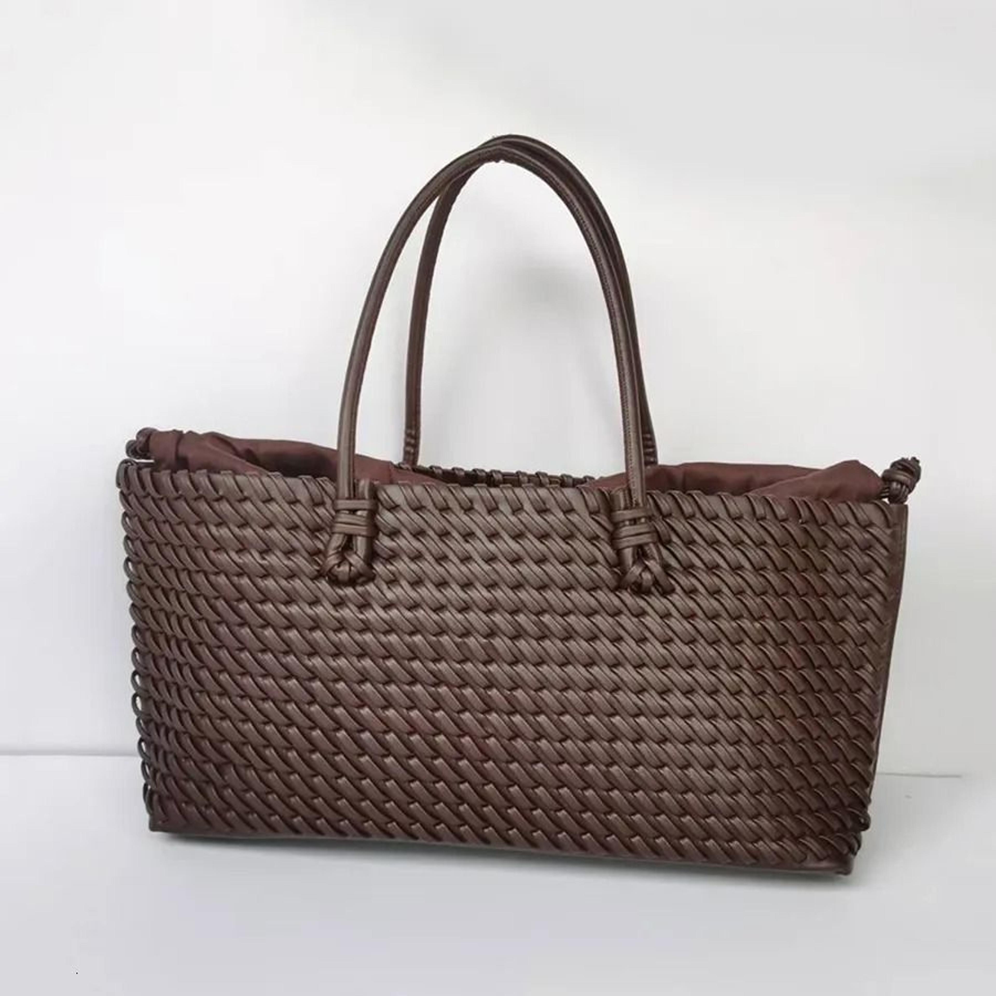 luxury woven tote bag for women large capacity shoulder bag for work and everyday carry