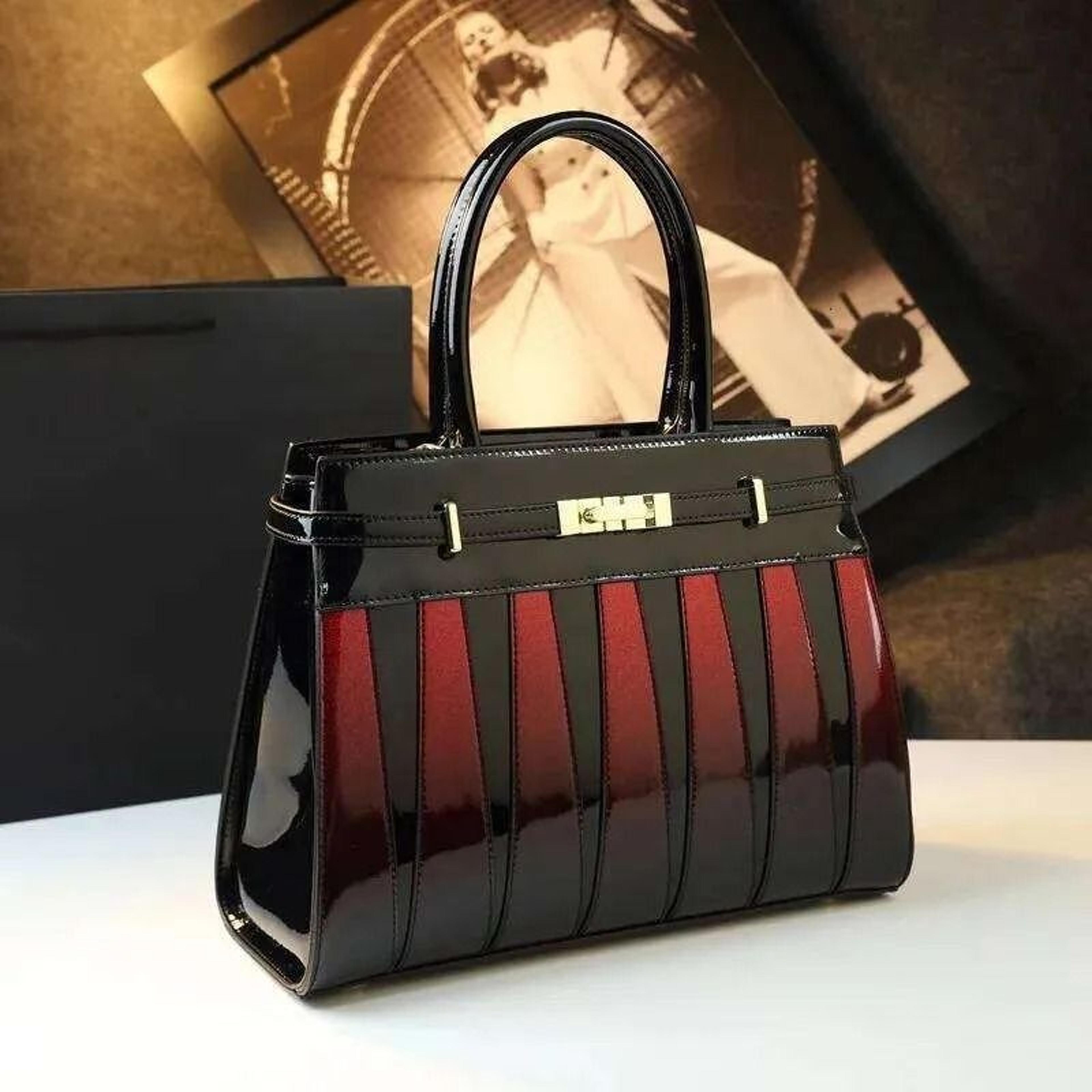 crossbody bag large capacity shiny leather shoulder handbag for women