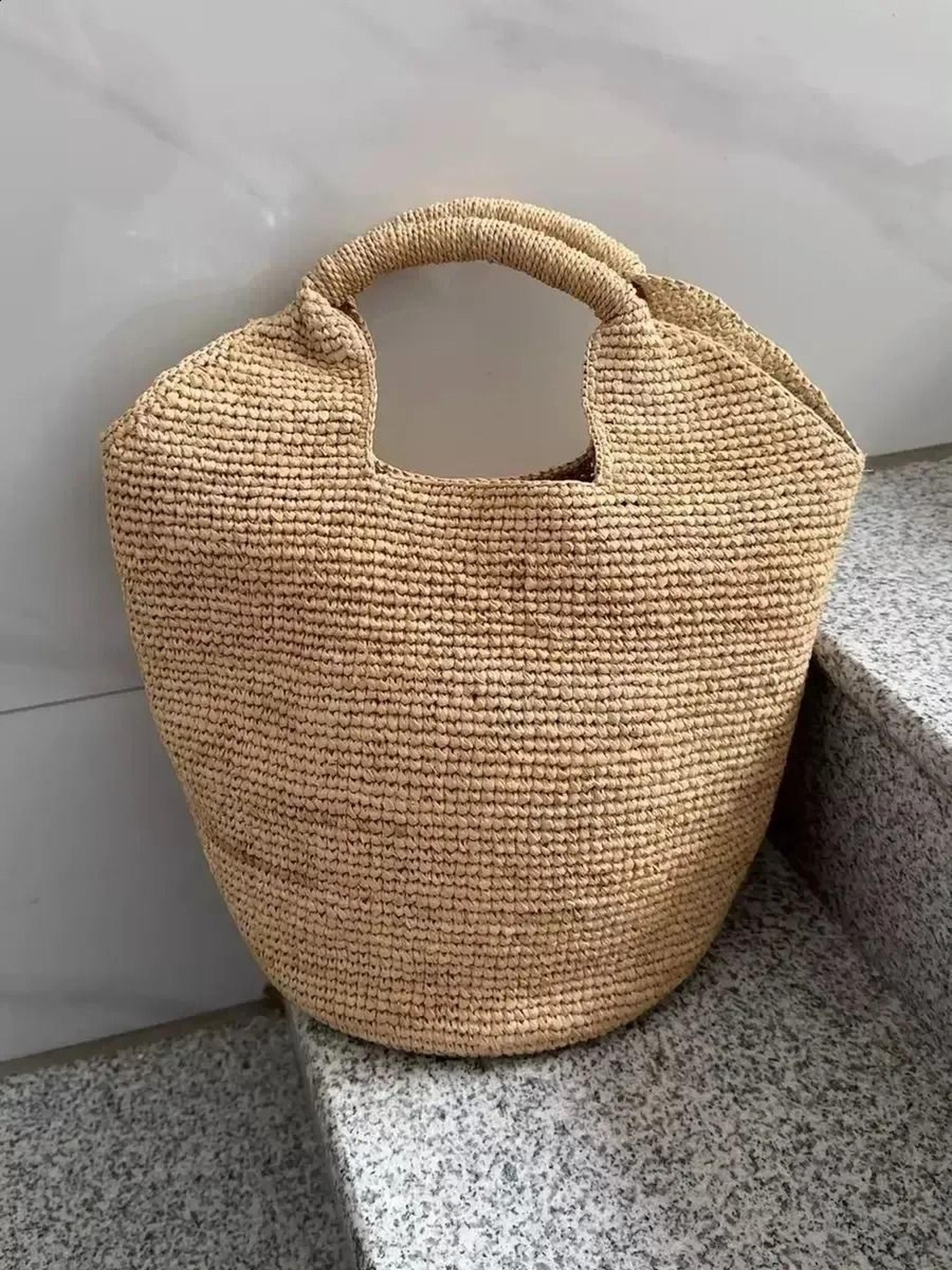 large capacity straw beach tote bag woven summer shoulder bag for women
