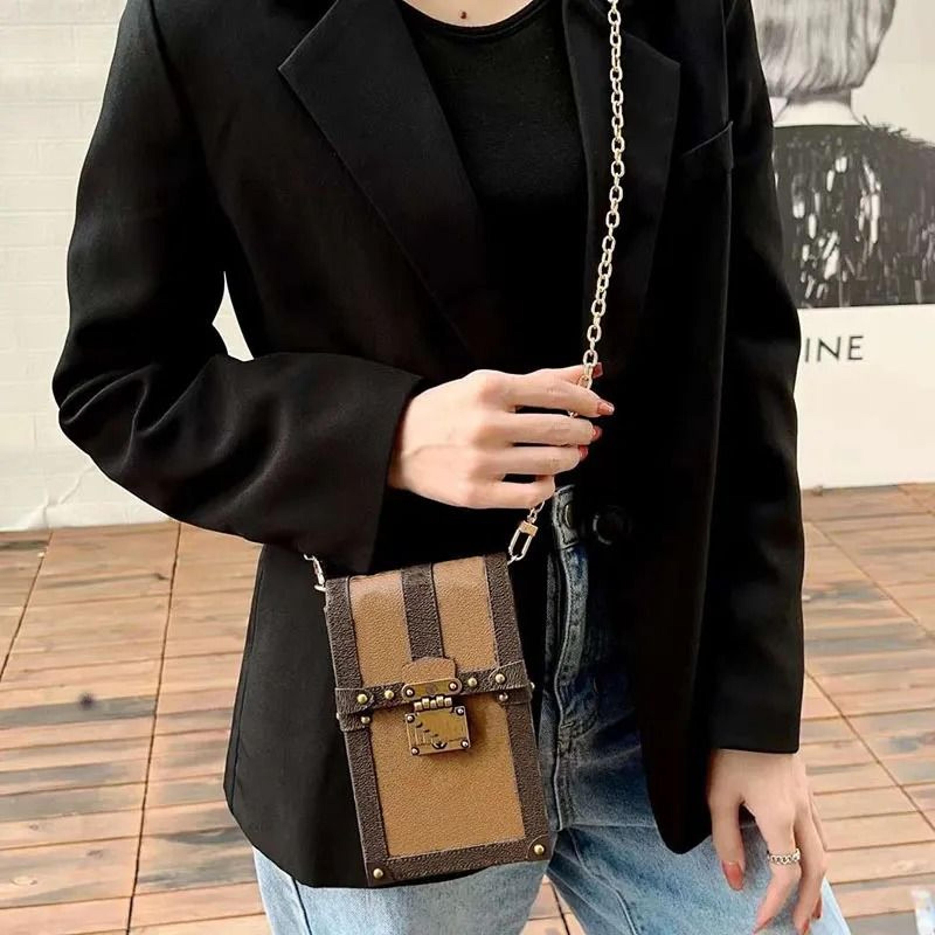 luxury crossbody phone case with chain strap wallet card holder