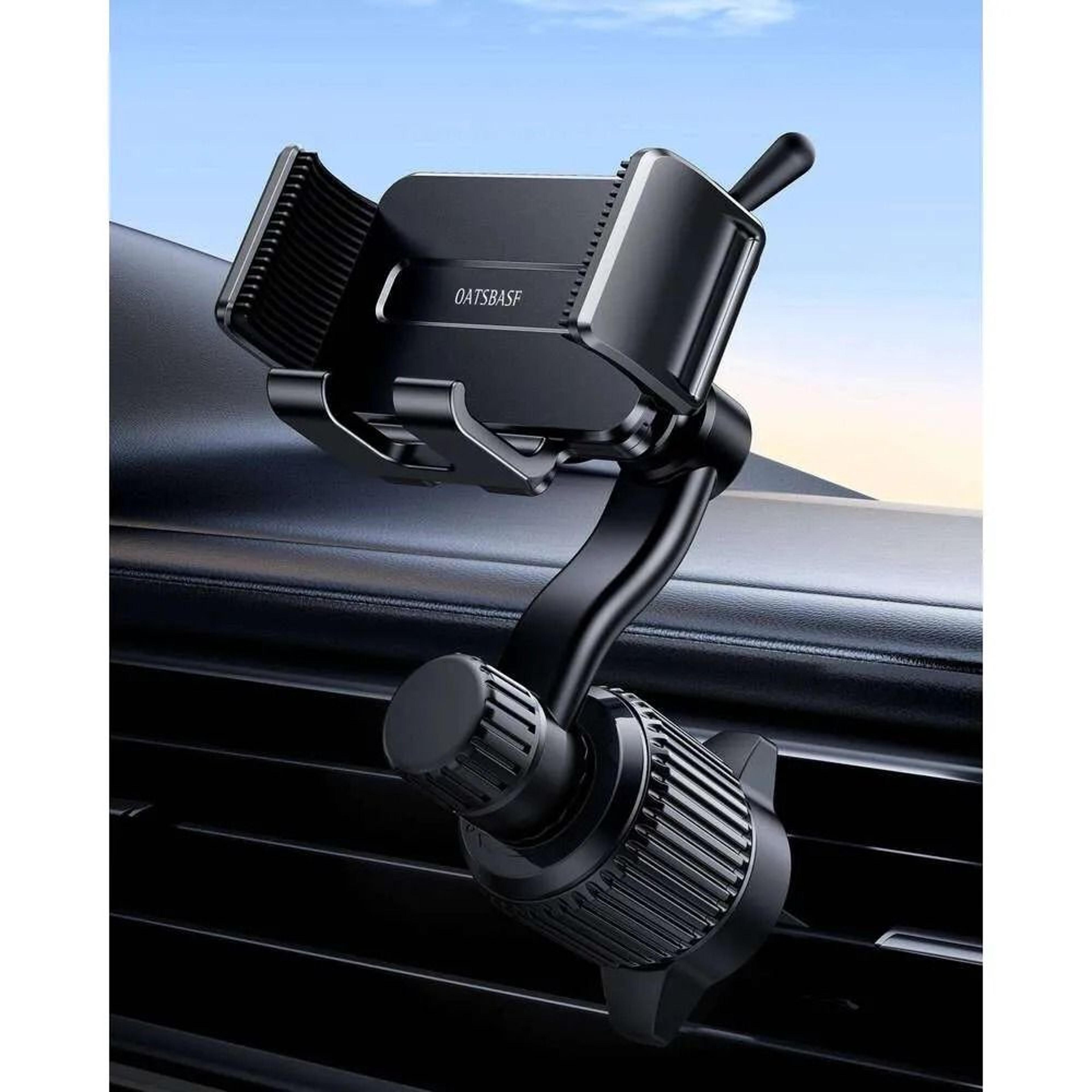 universal rotating car phone mount air vent holder with adjustable extension arm