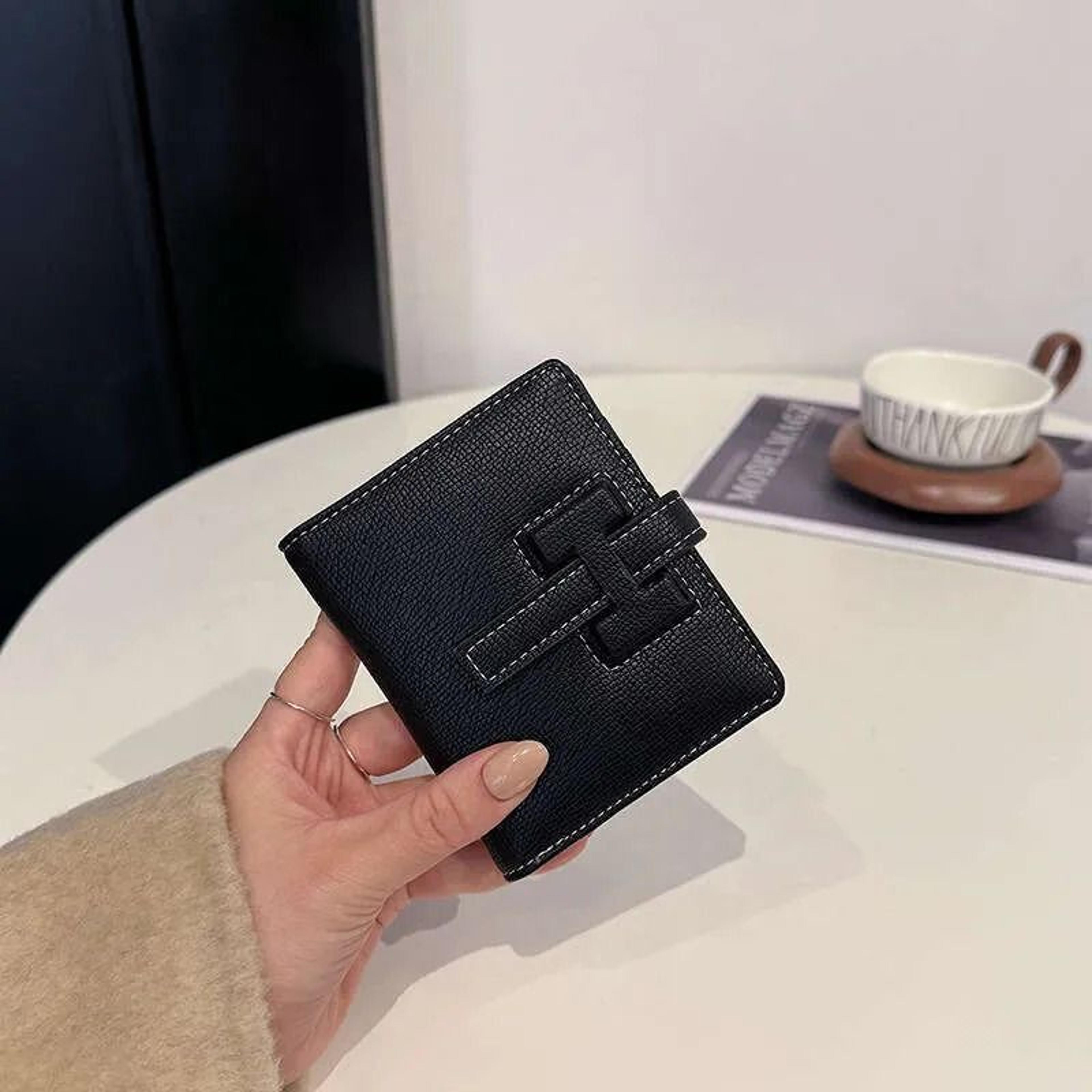 compact womens short wallet multi card holder document organizer