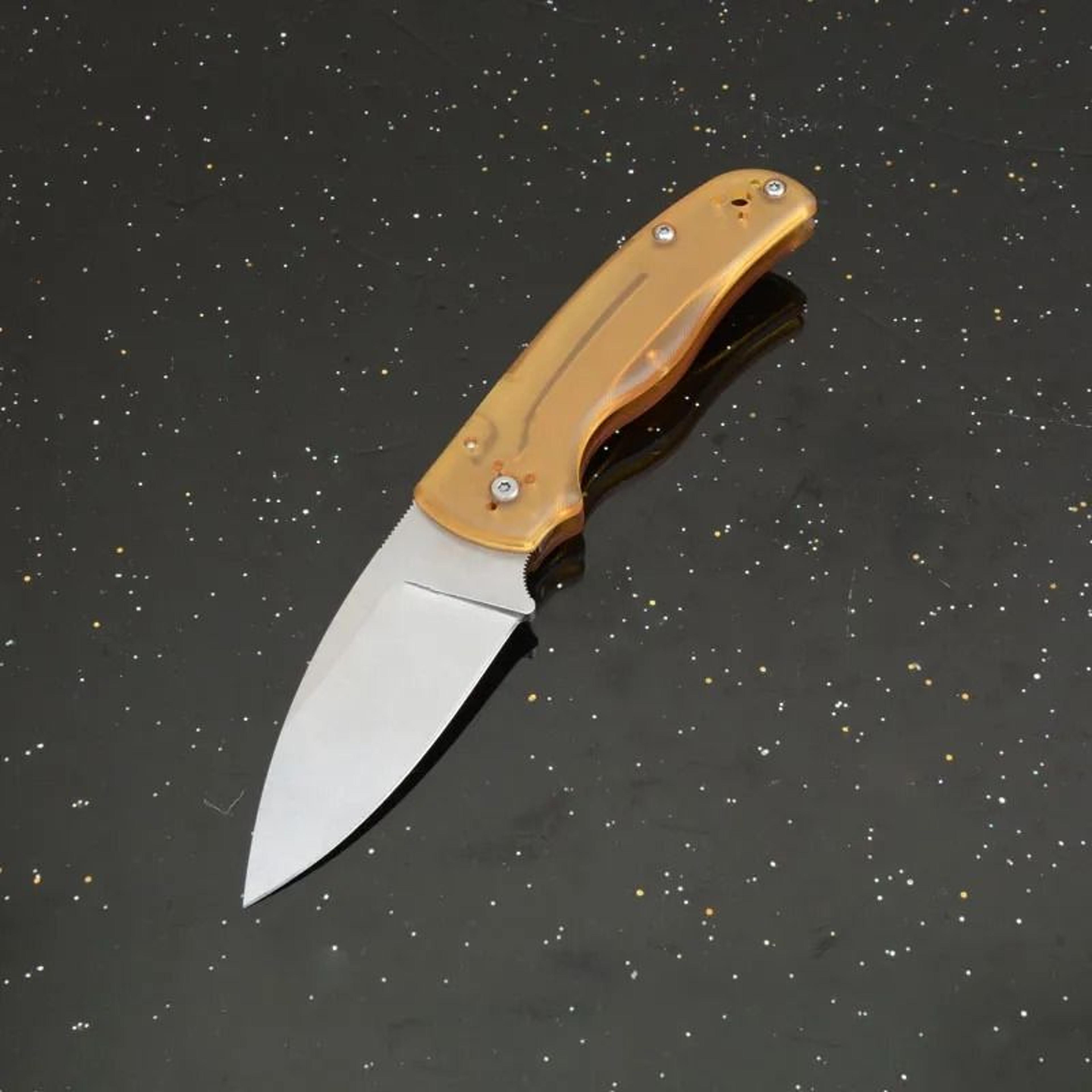 folding pocket knife with pei handle for edc camping and outdoor use