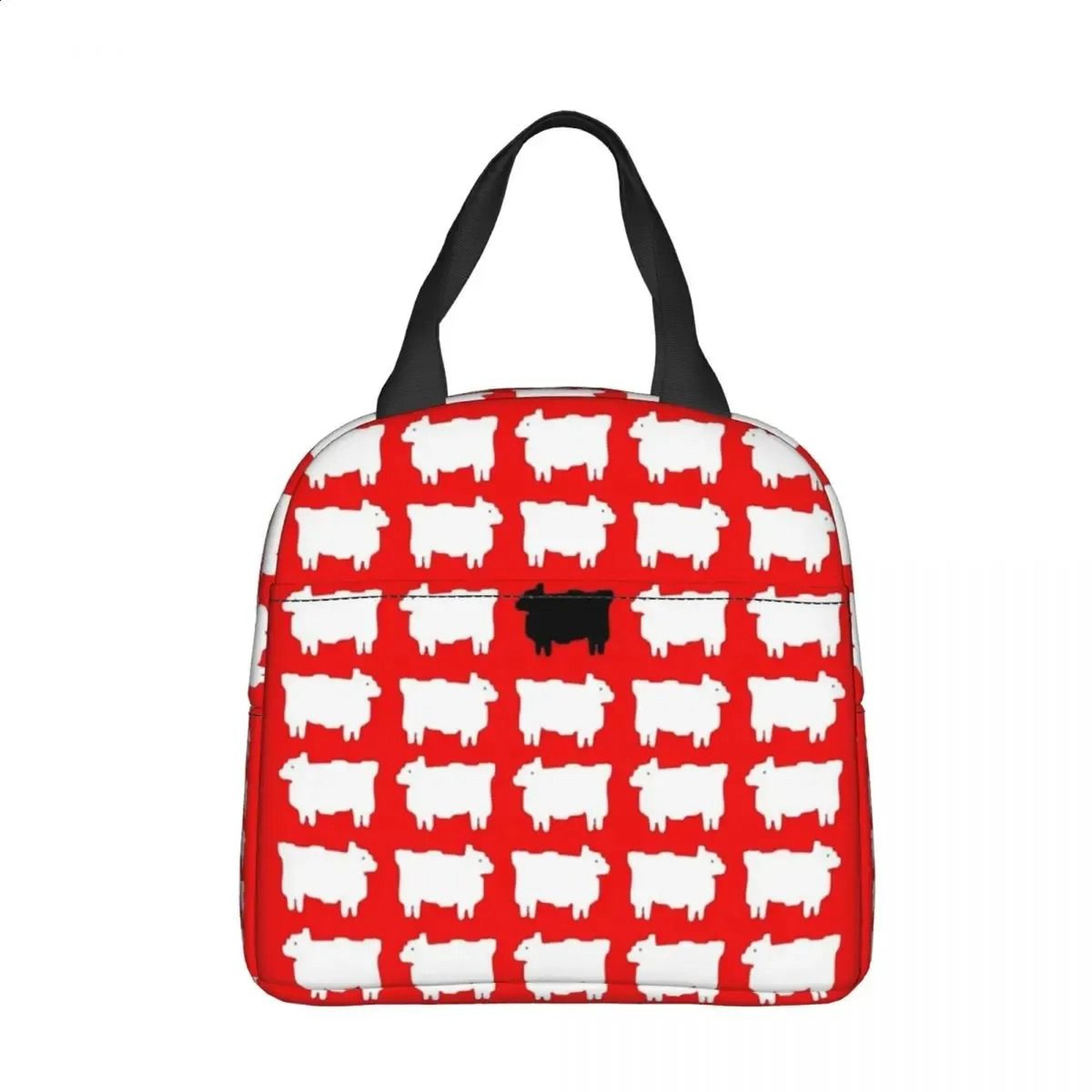 sheep pattern insulated lunch bag fors portable oxford cloth thermal cooler tote