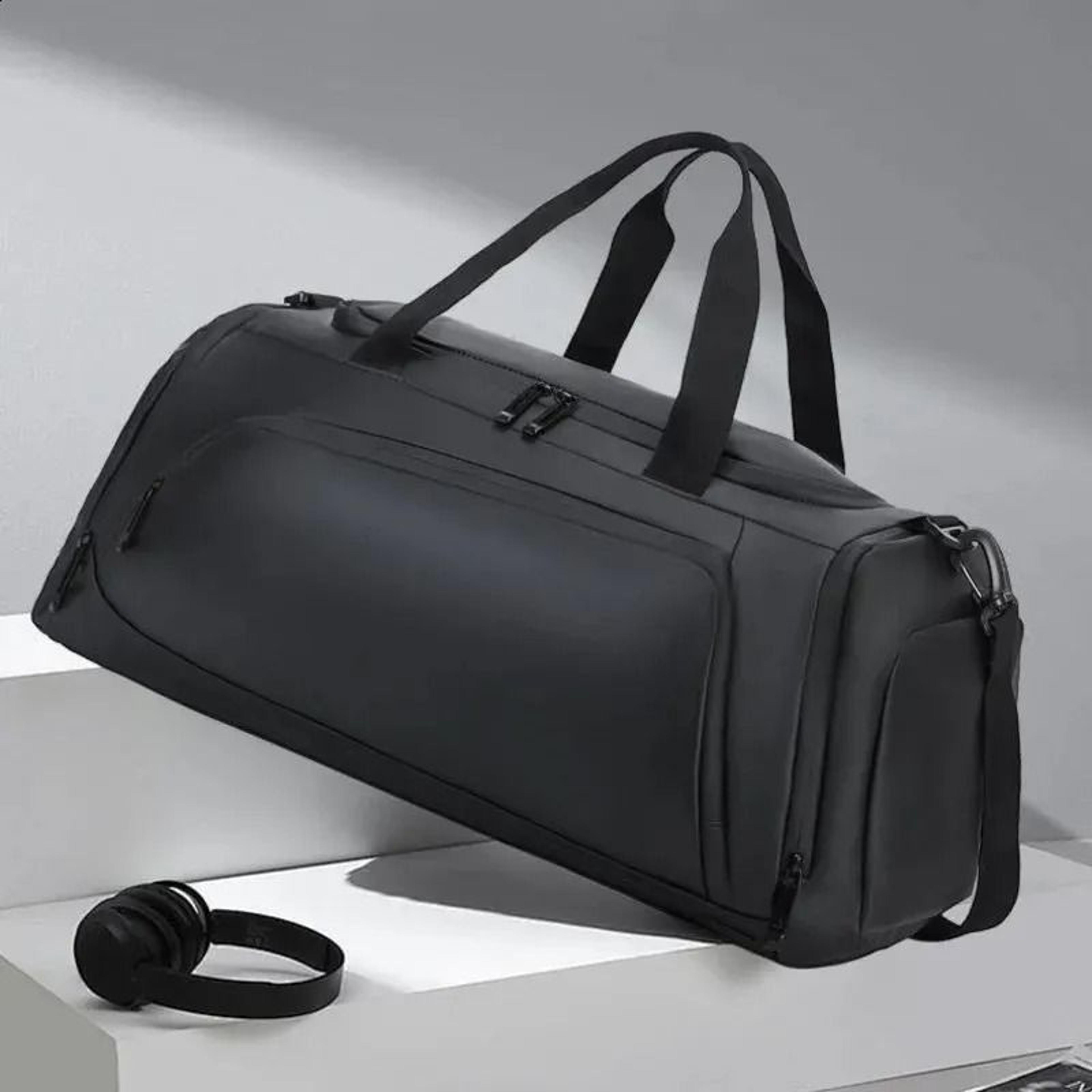 gym duffel bag with wet dry separation for sports travel and yoga