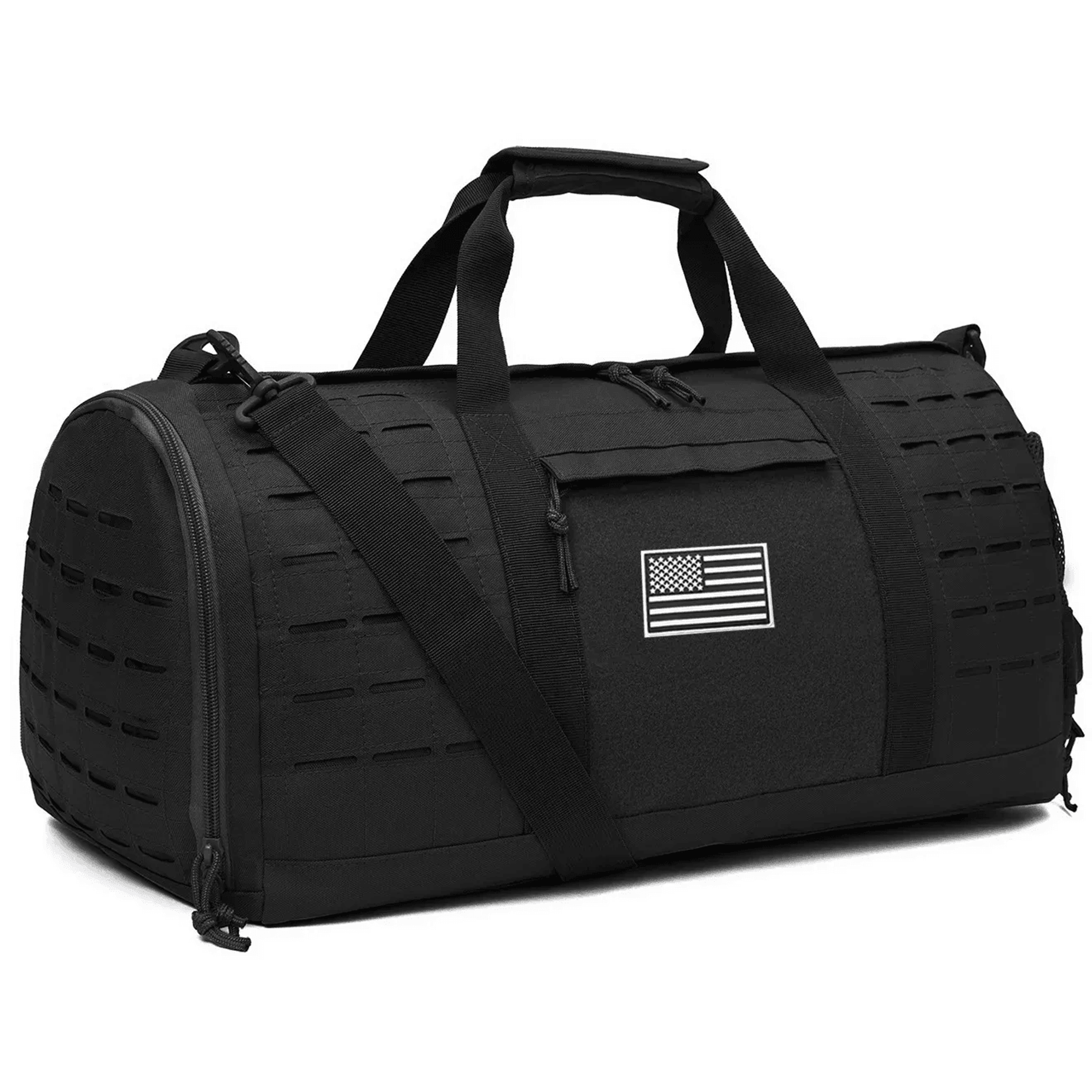 tactical gym duffle bag with shoe compartment