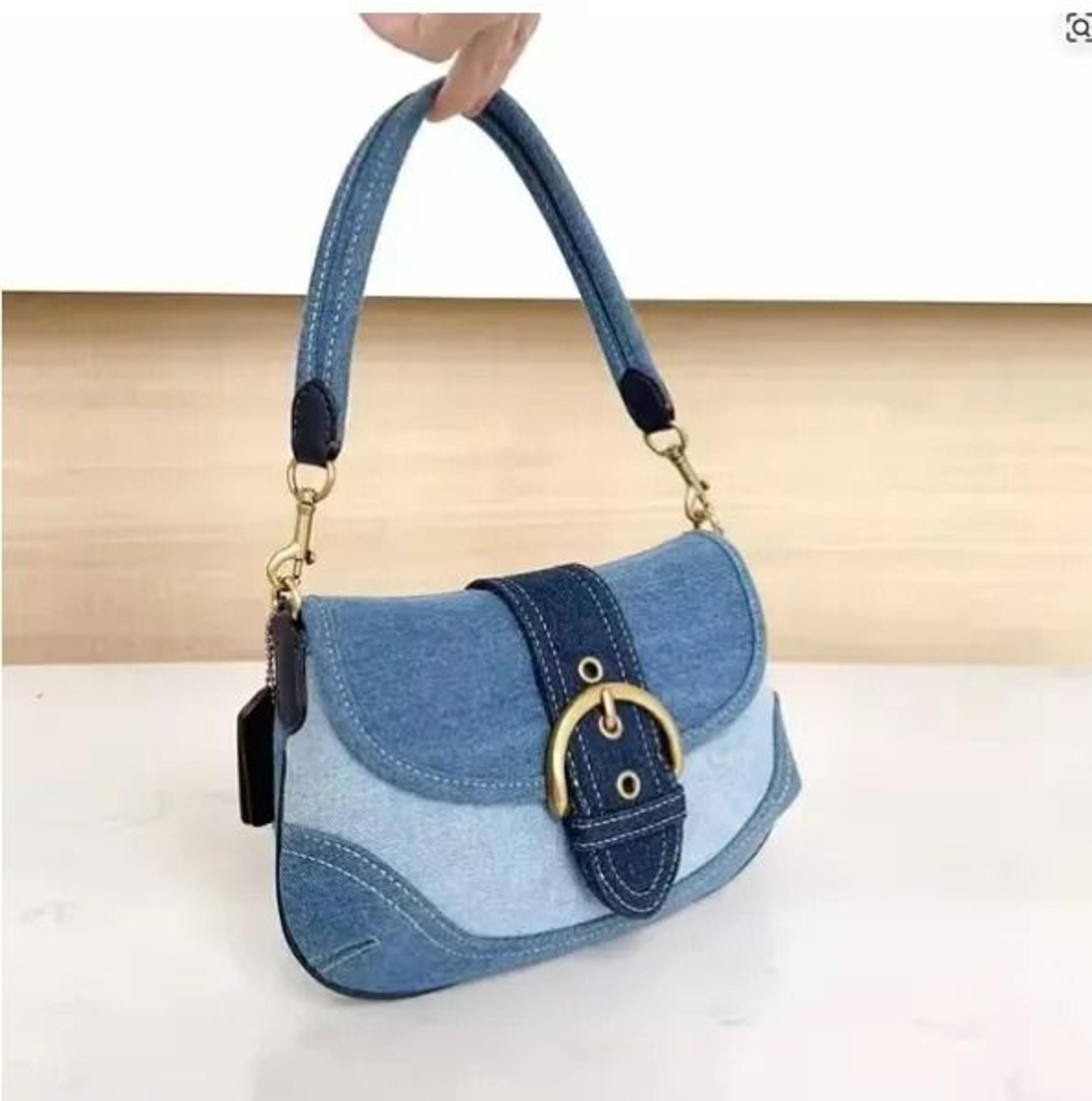 leather splicing flap shoulder bag for women