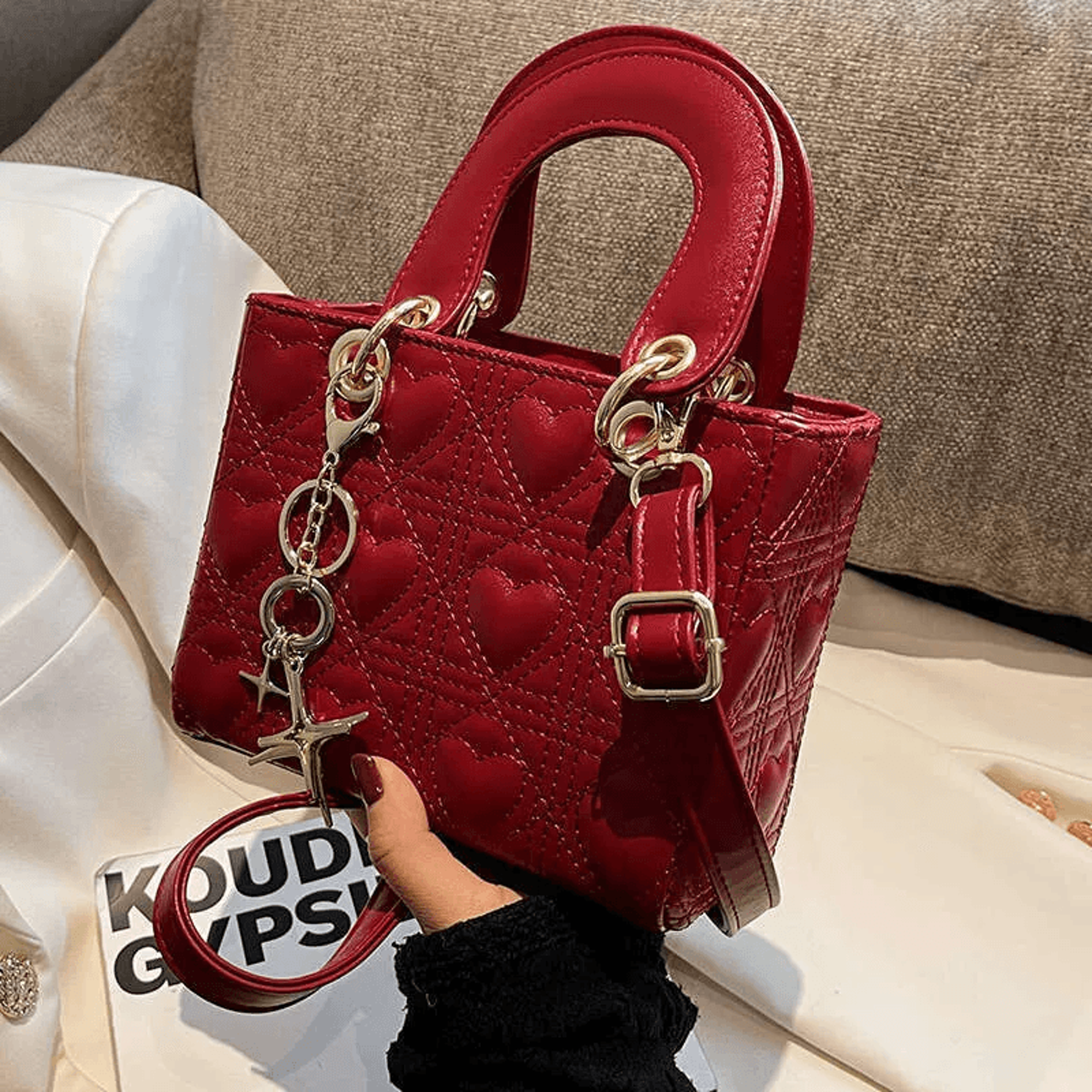 red bridal crossbody bag small wedding handbag for women