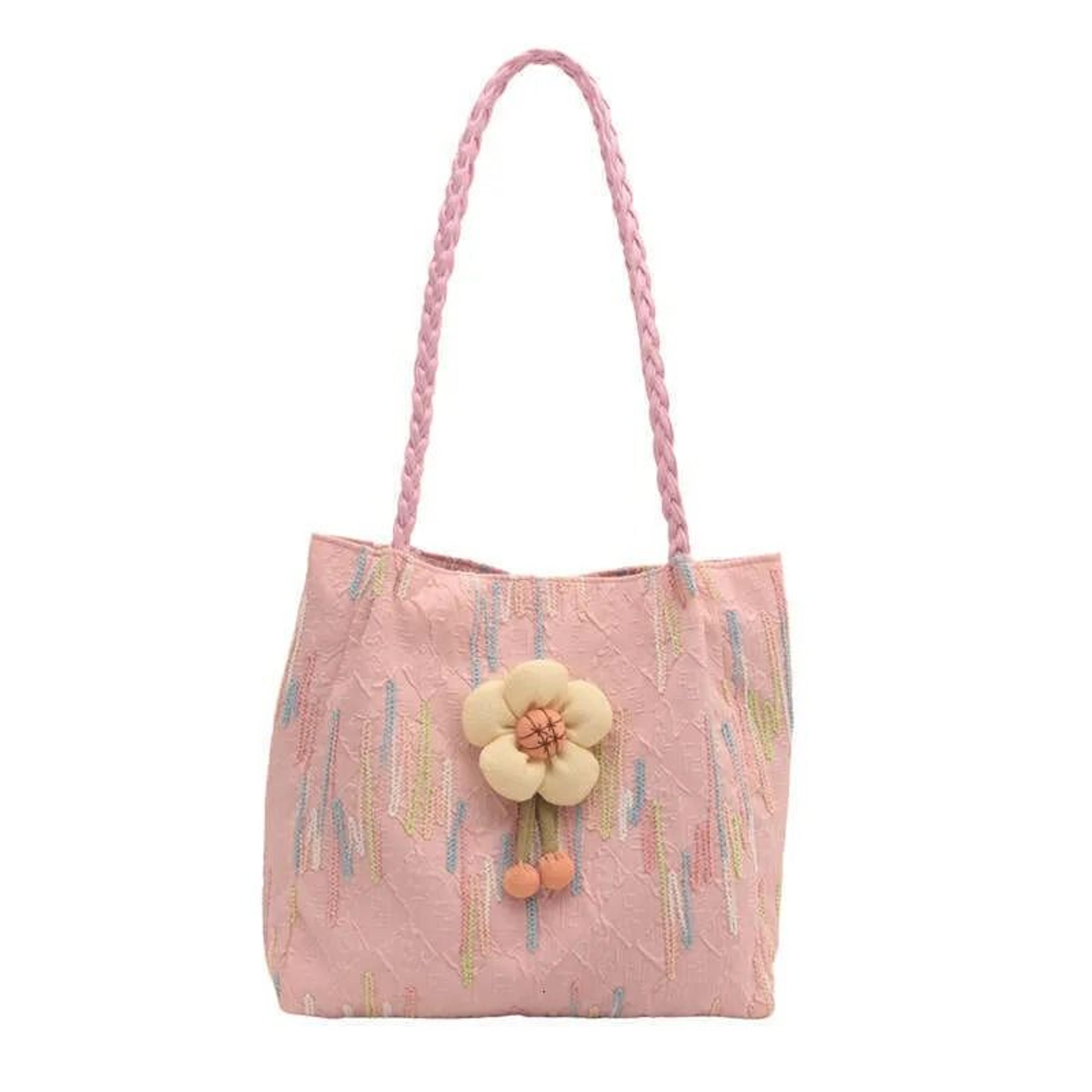 fresh floral tote bag large capacity women shoulder bag for everyday commuting