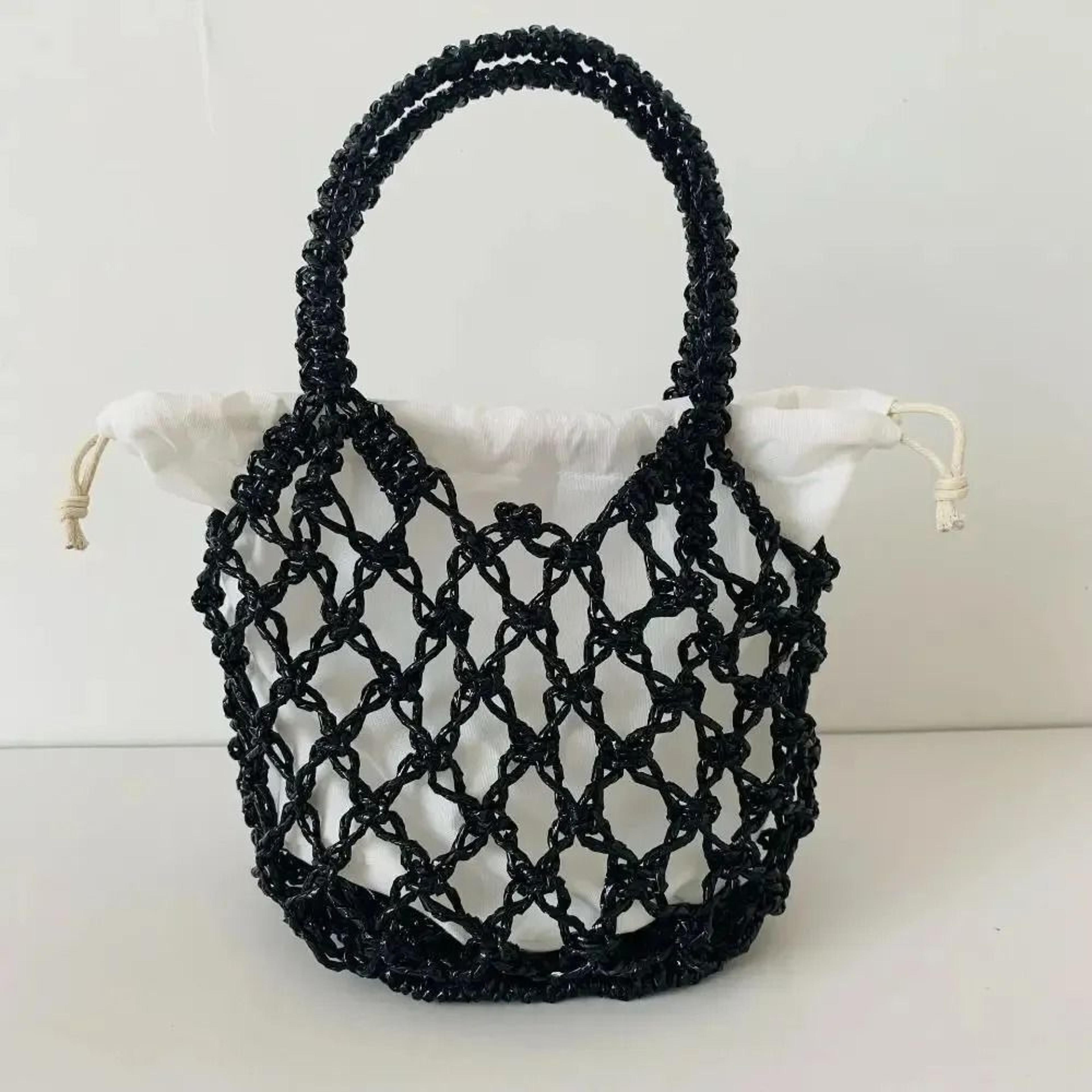 vintage woven pp shoulder bag for parties