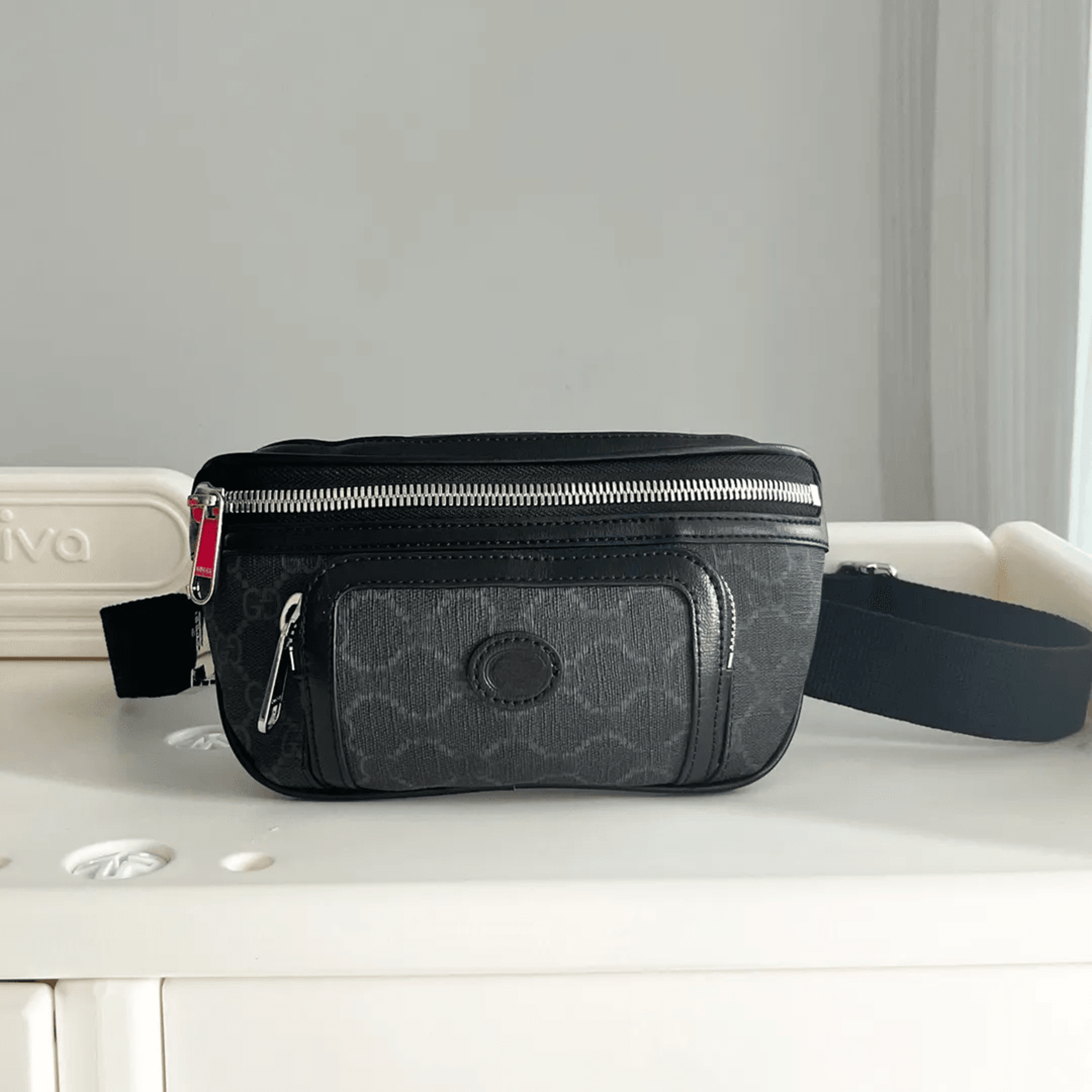 unisex pu canvas fanny pack vintage crossbody waist bag for outdoor recreation
