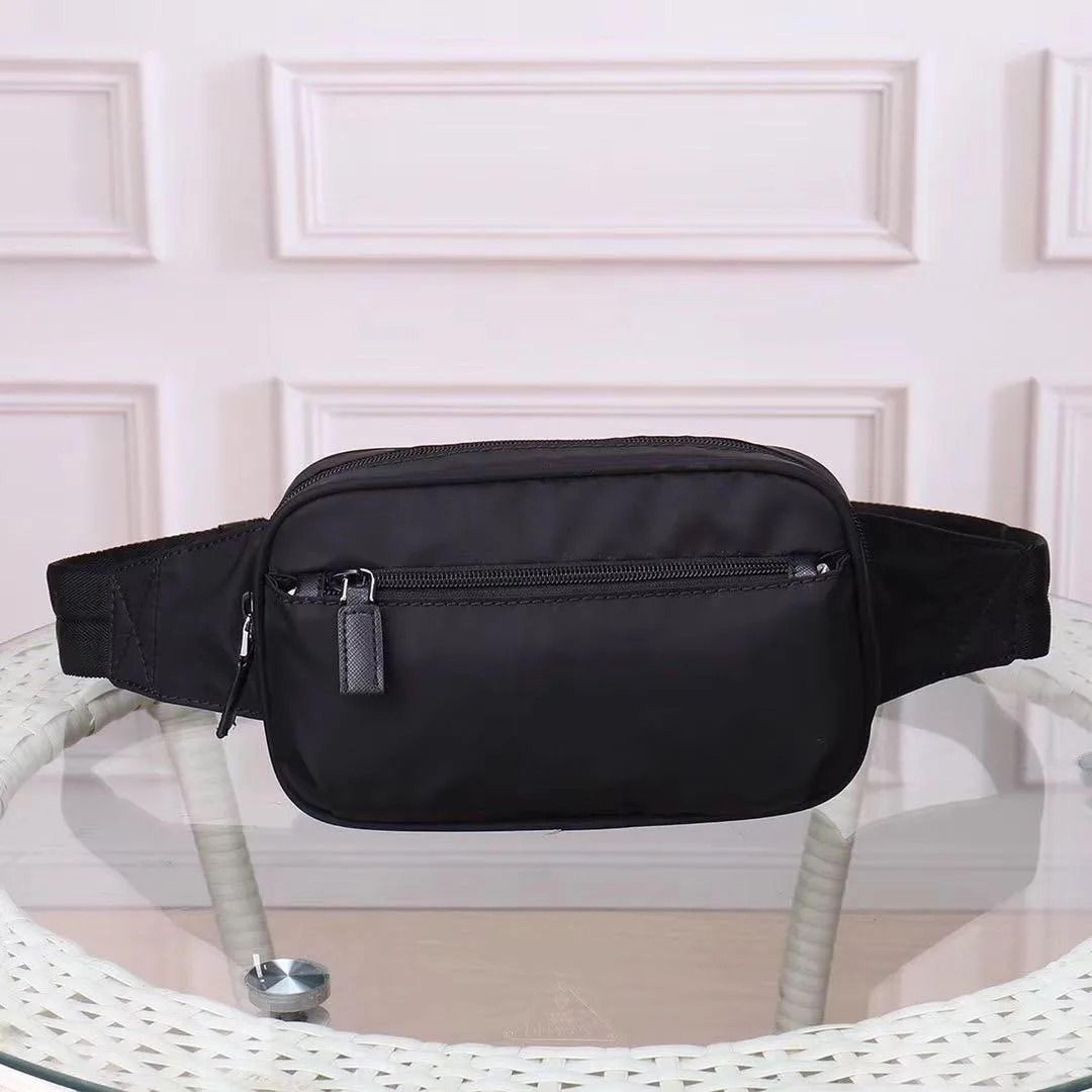 canvas sport waist bag with adjustable strap and multiple pockets