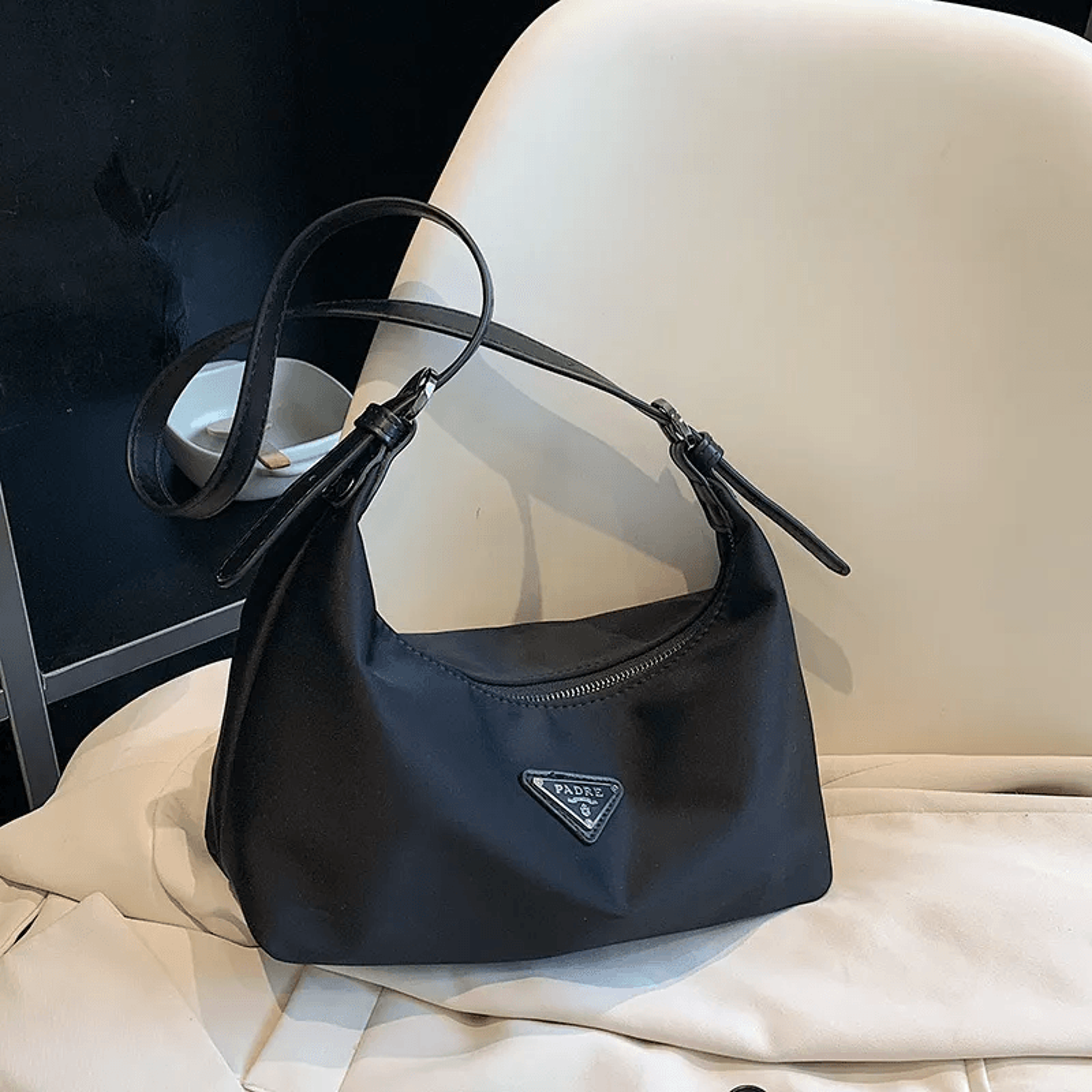 women pu bucket tote bag with sequin detail soft string closure