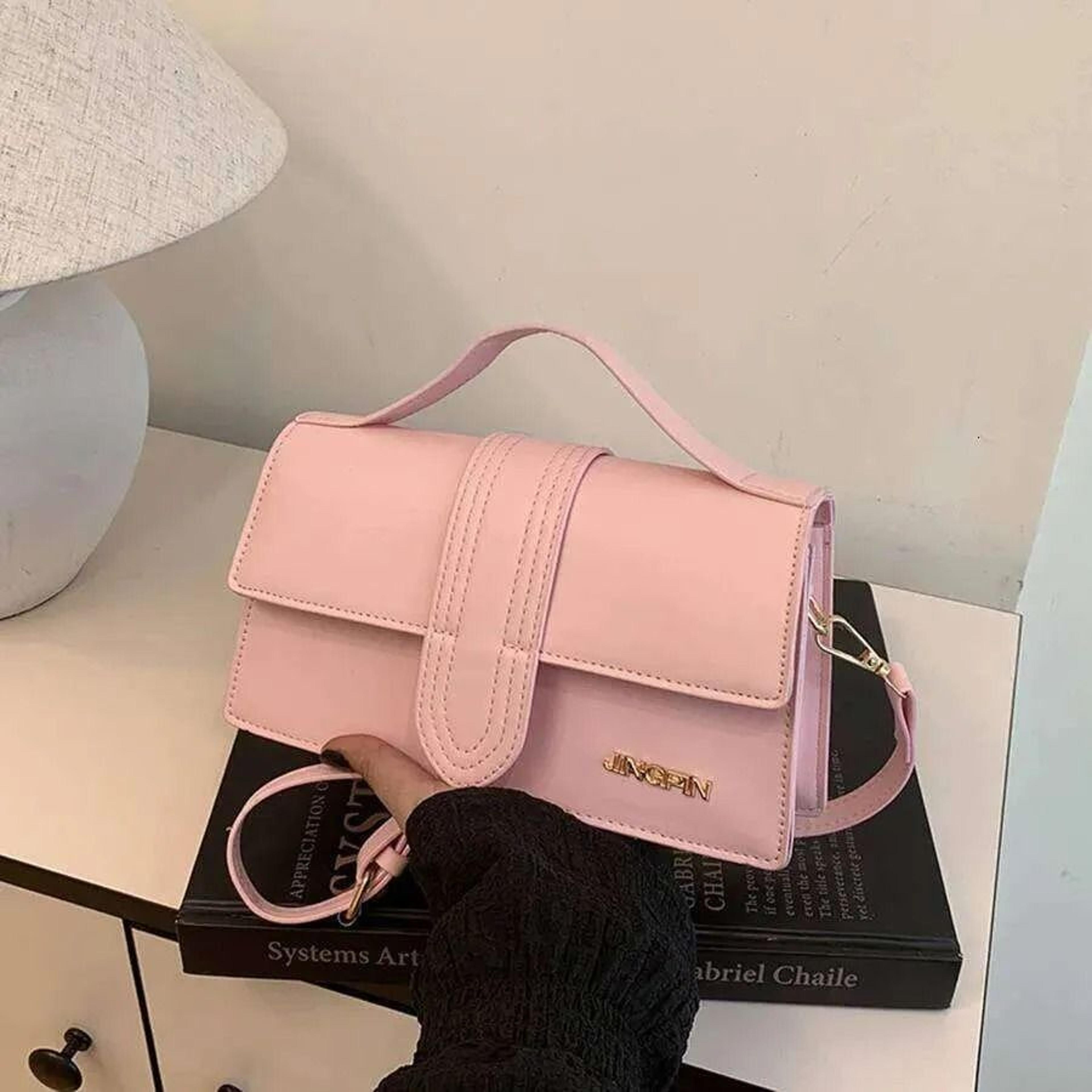square crossbody shoulder bag for women with textured pu design
