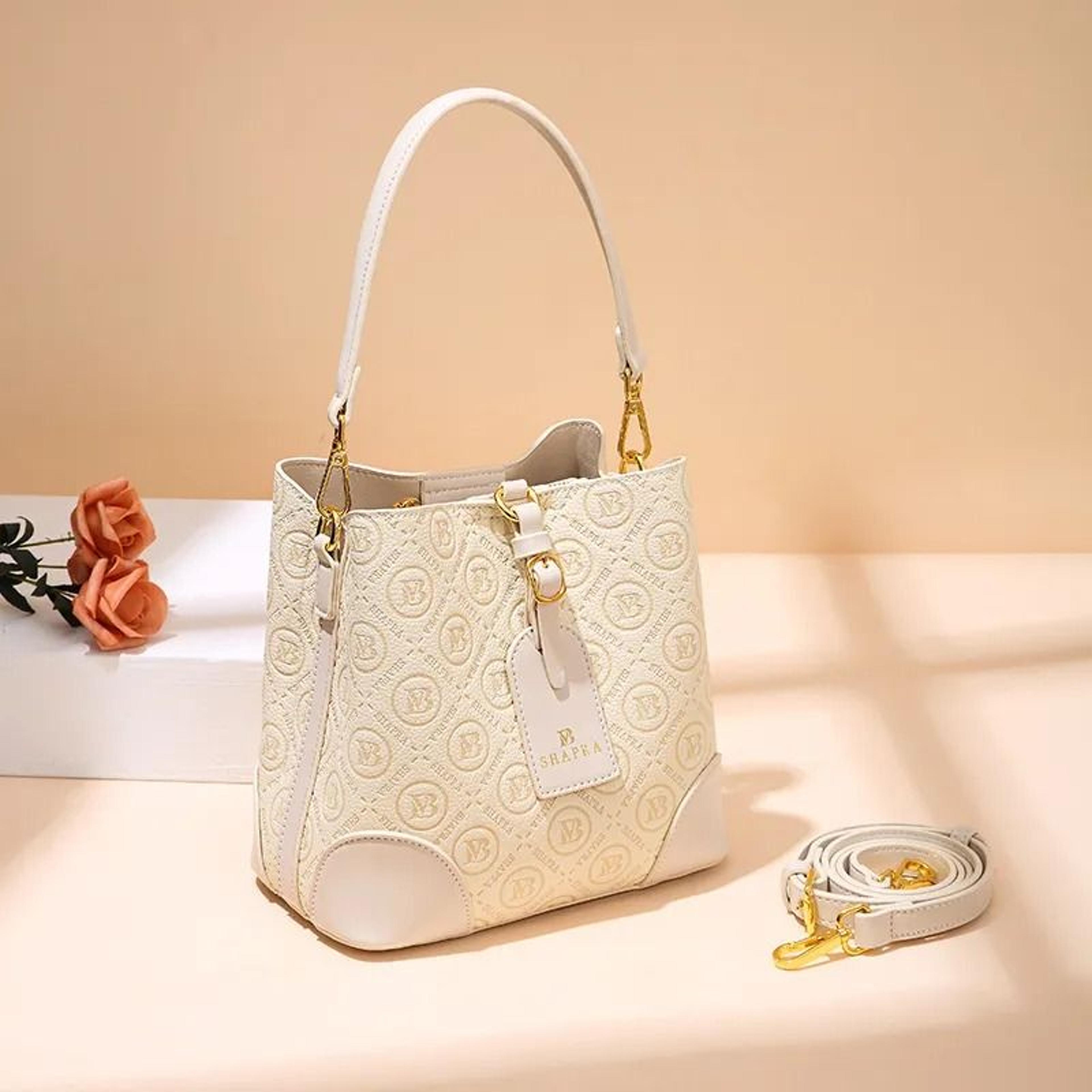 men pu bucket shoulder bag with zipper closure and single strap