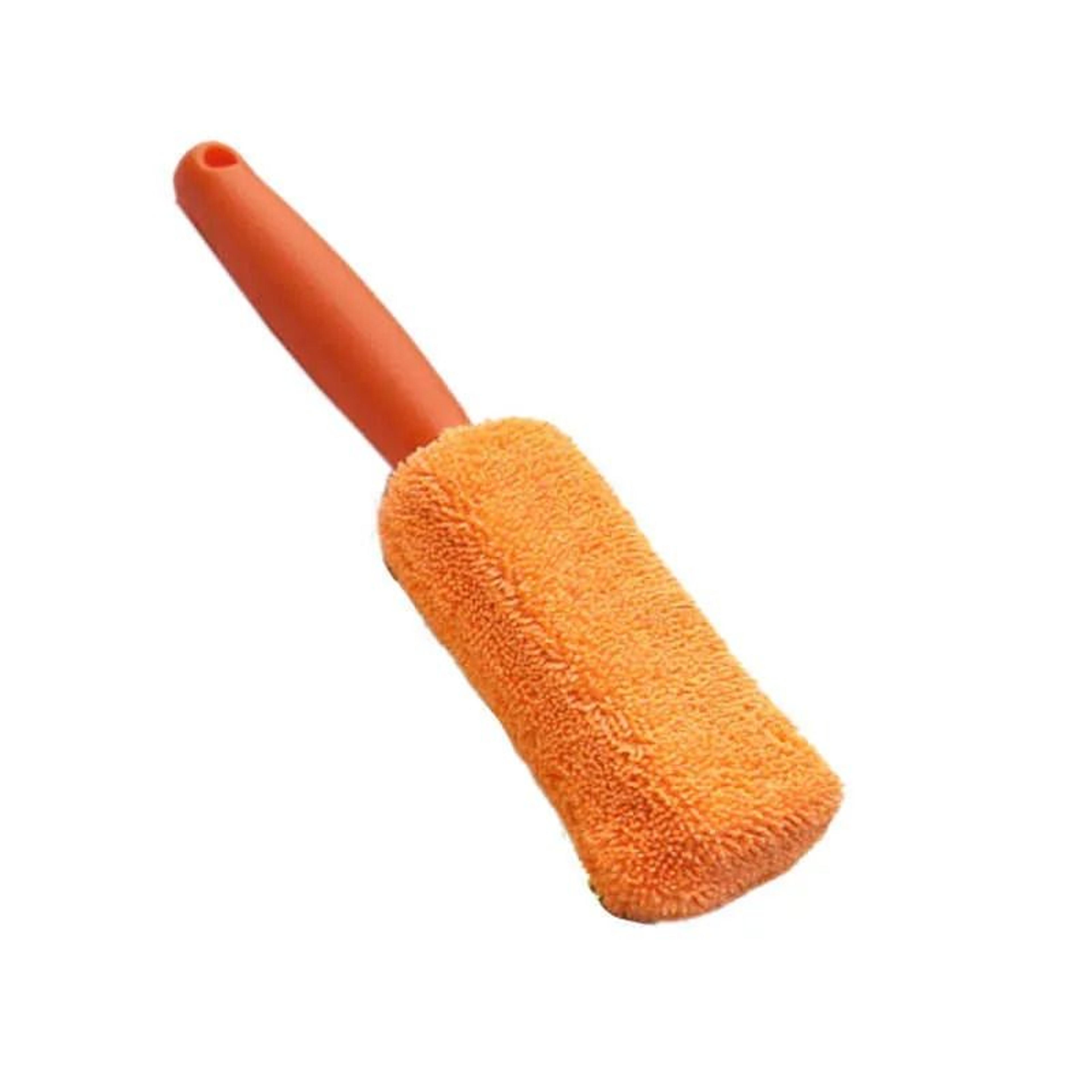 microfiber wheel and rim detailing brush for car and motorcycle cleaning