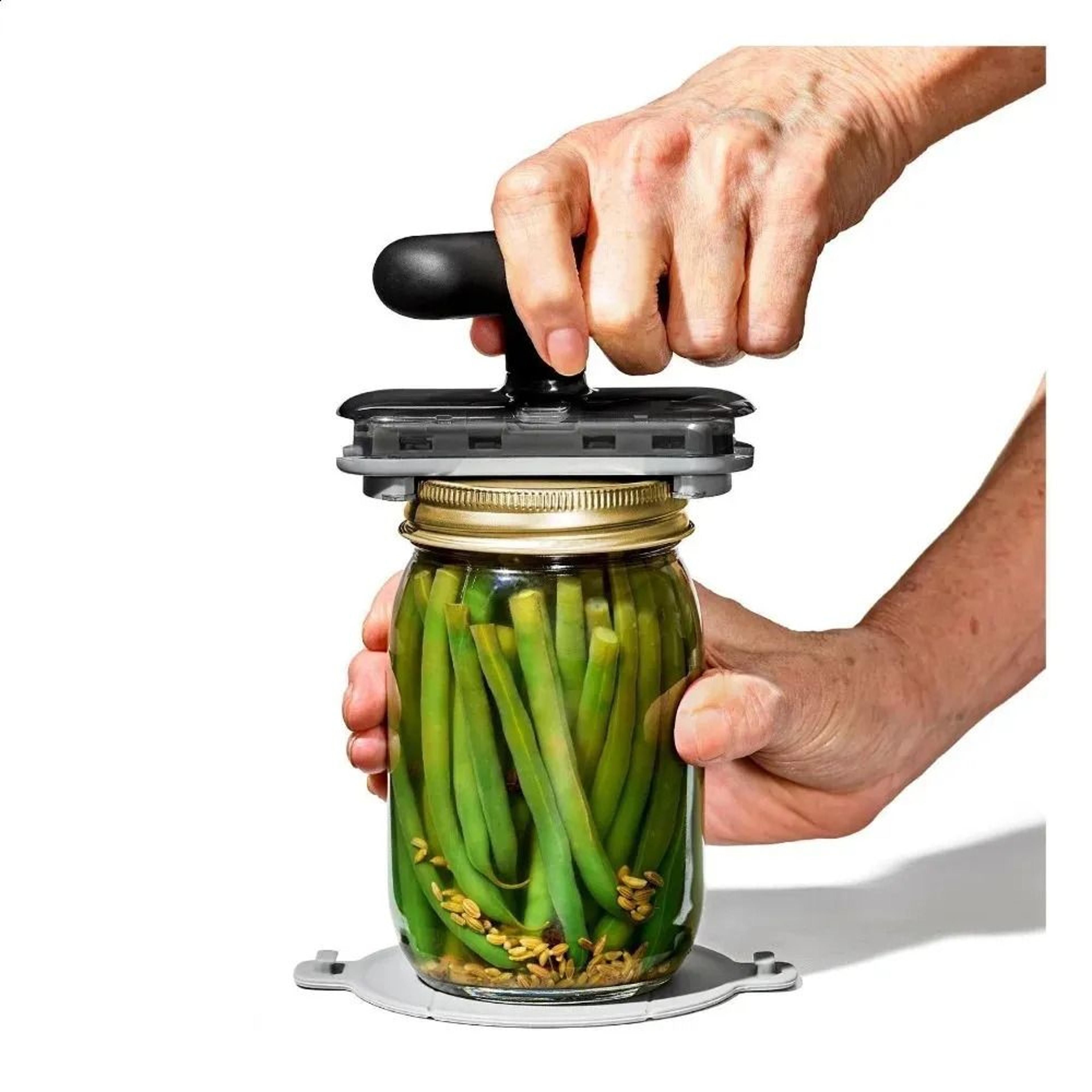 adjustable jar opener with easy-grip handle for bottles and caps
