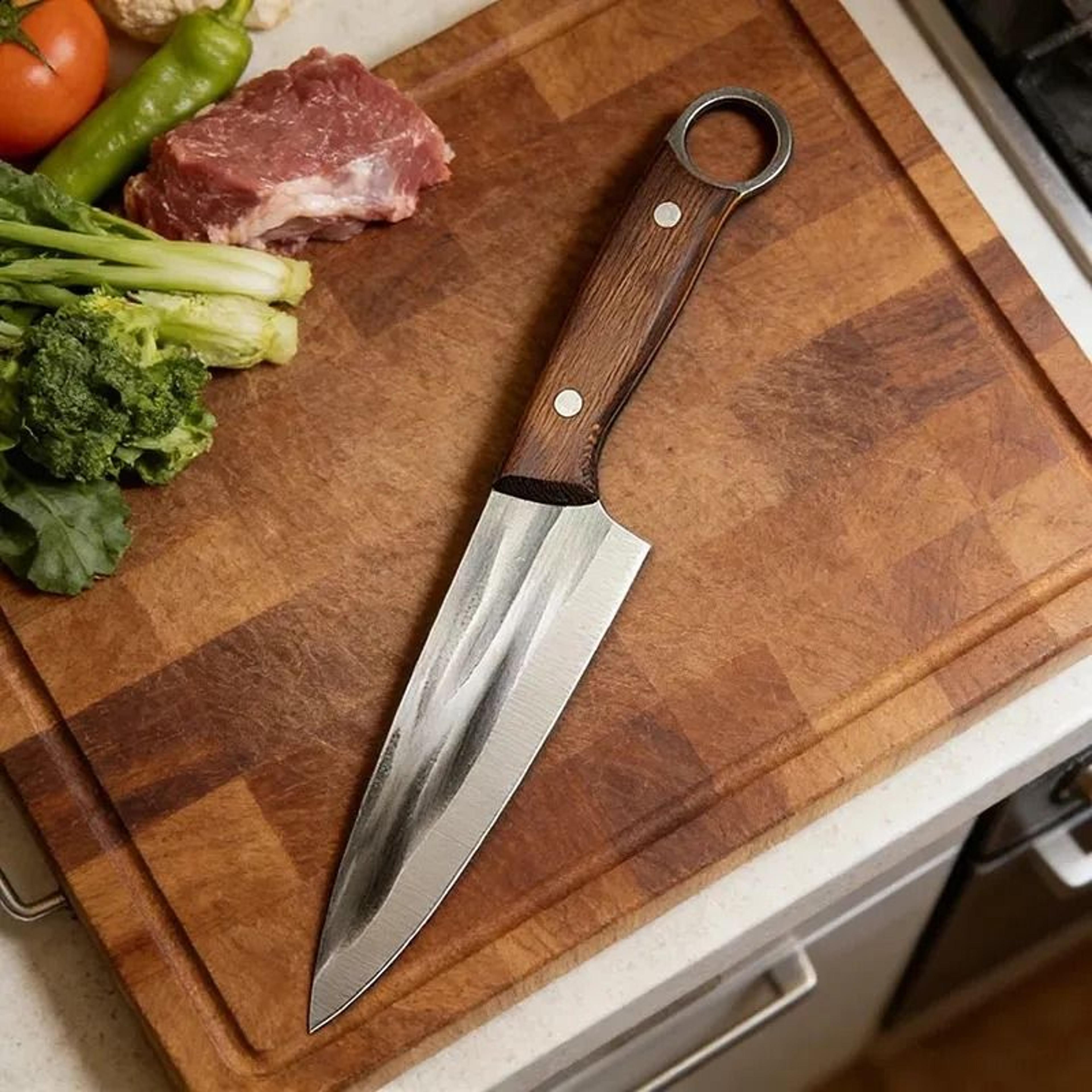 forged kitchen knife for meat slicing boning fish prep and cooking