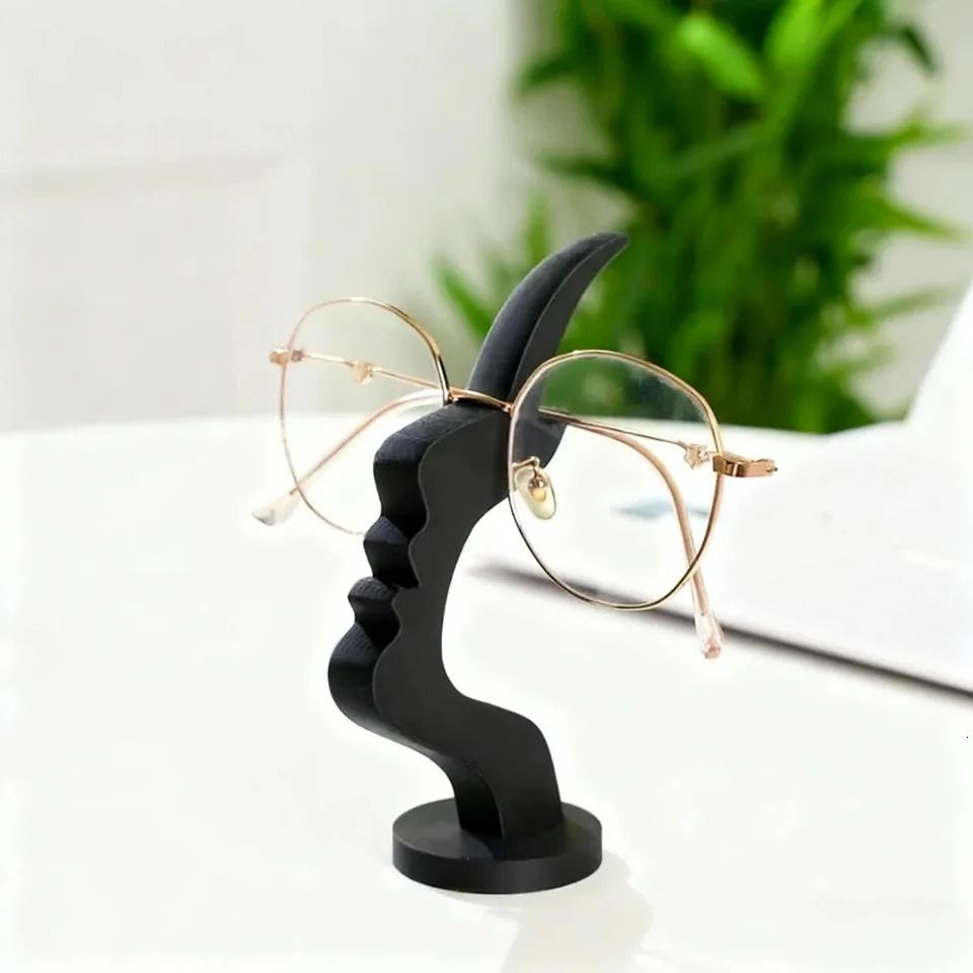 curved eyeglass holder stand minimalist desk and nightstand glasses organizer
