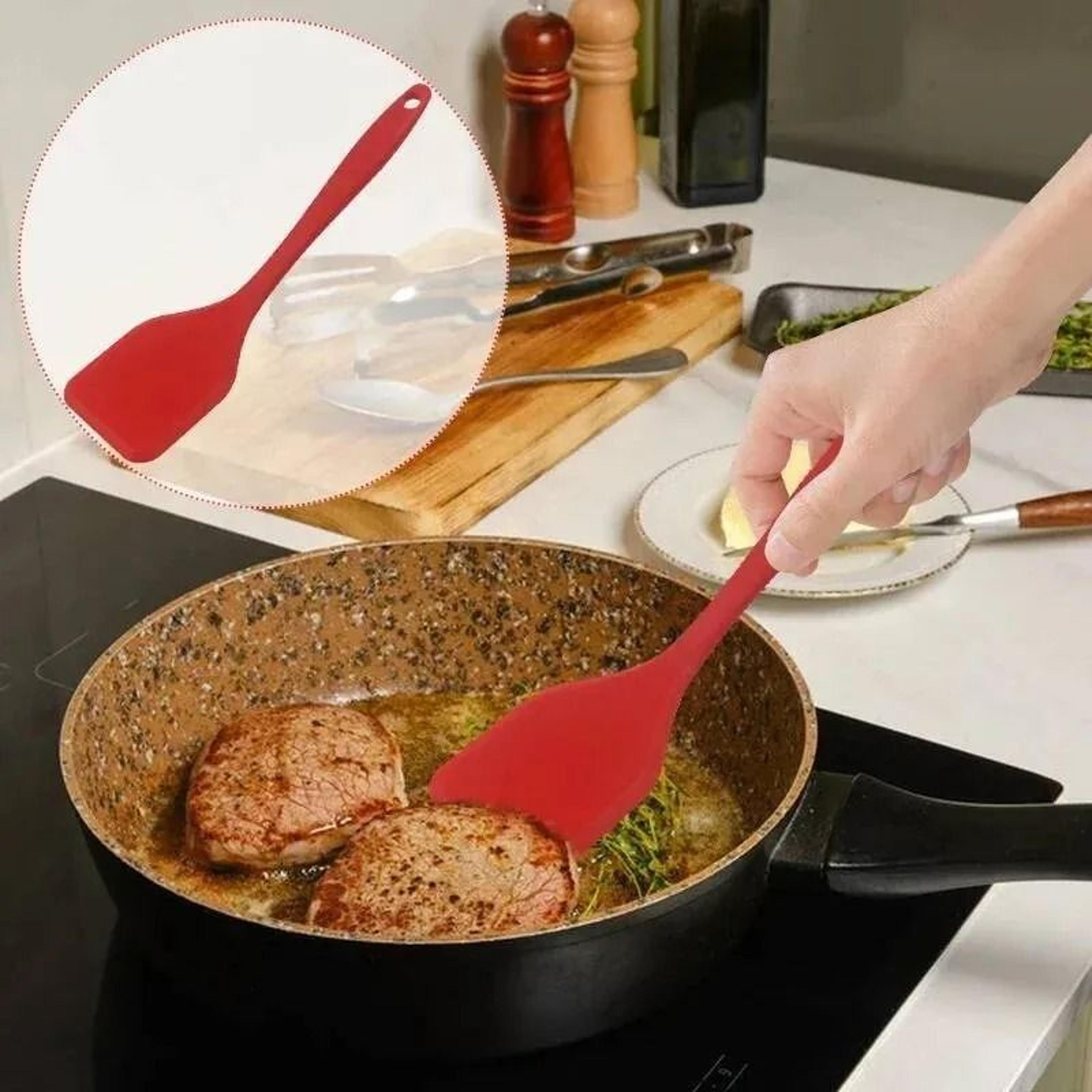 silicone non-stick fish and omelette spatula flexible kitchen cooking shovel