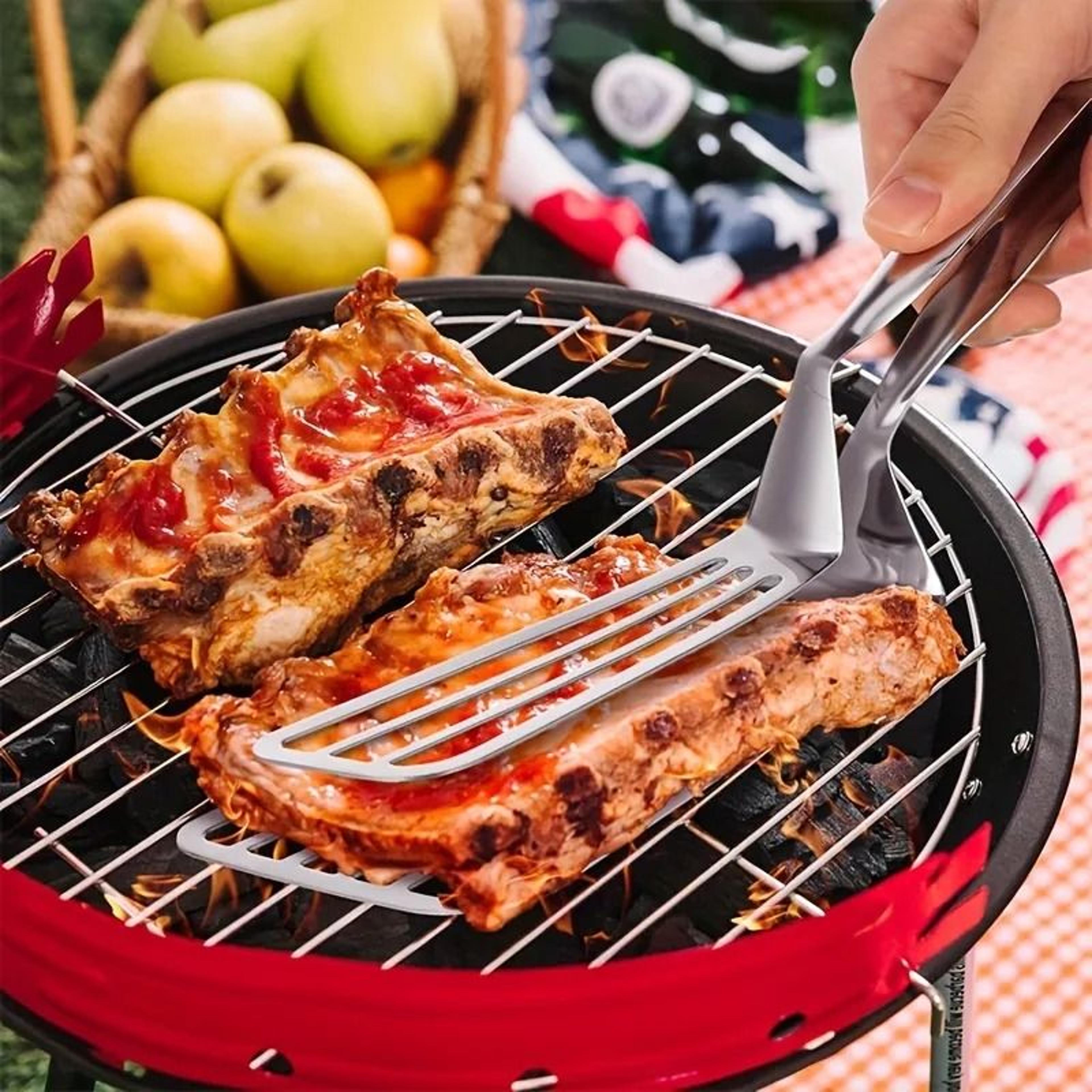 stainless steel serving tongs with locking design for cooking serving and buffet use