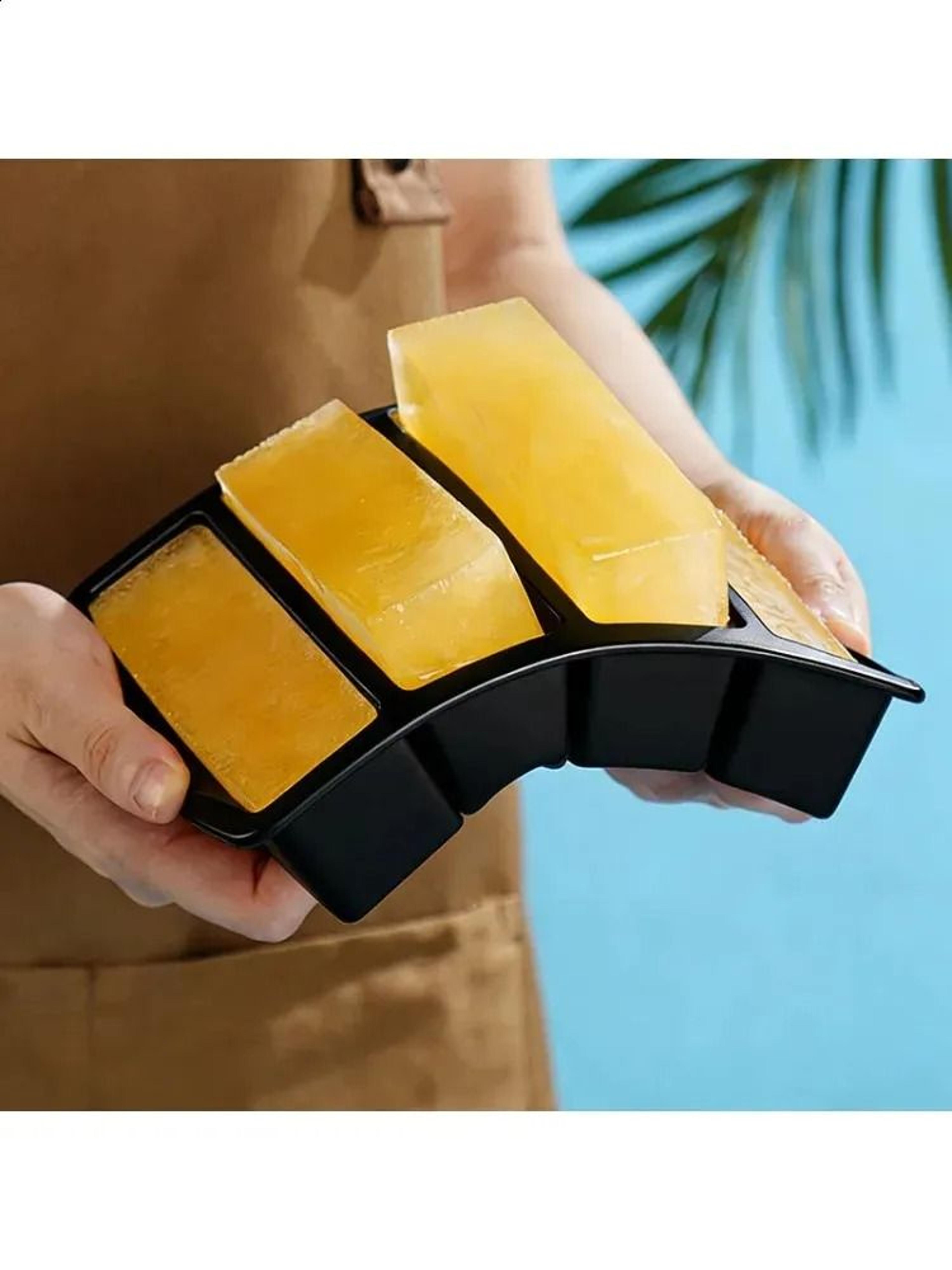 silicone ice cube tray with cover reusable rectangular freezer mold