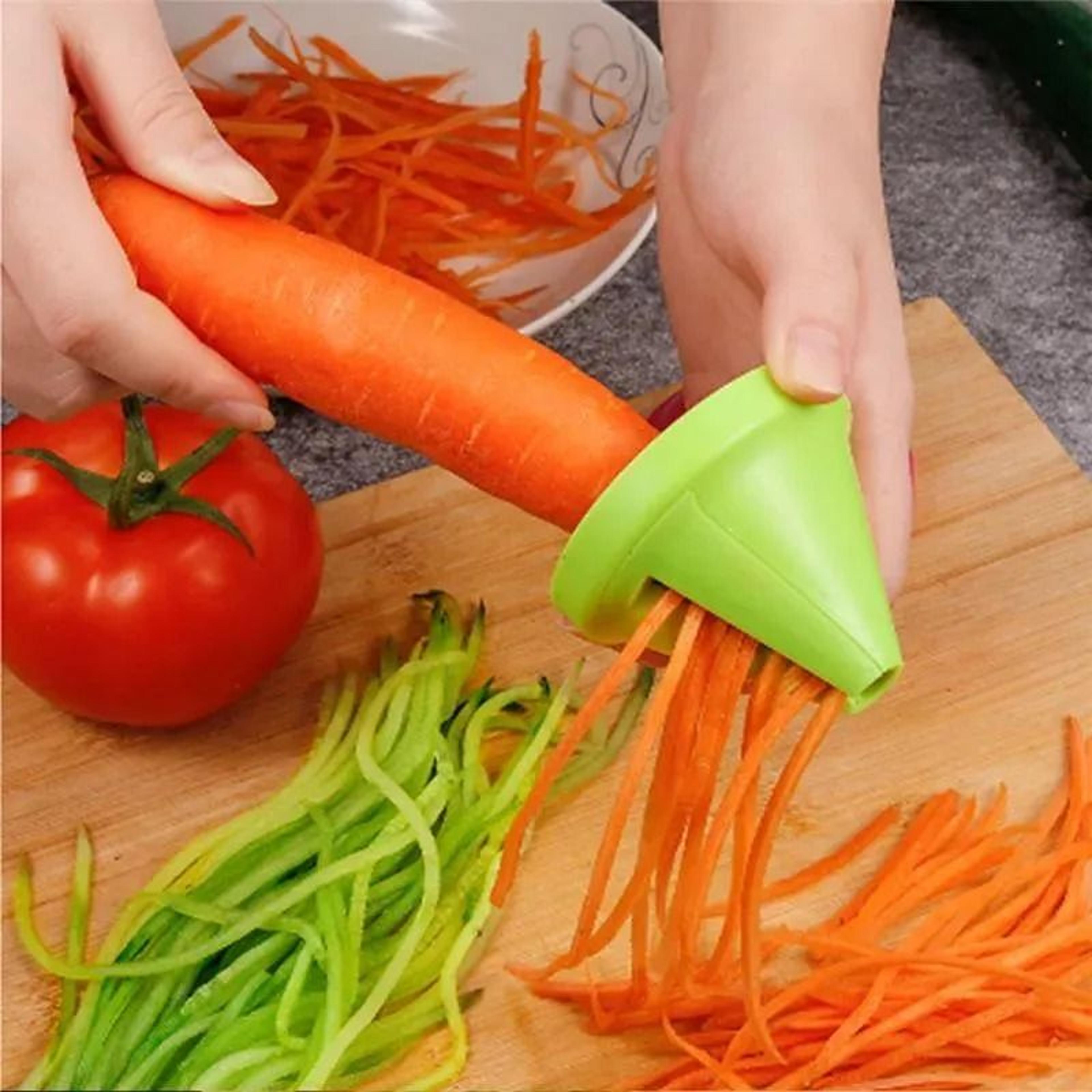 spiral vegetable slicer stainless steel julienne cutter for carrots radishes and cucumbers