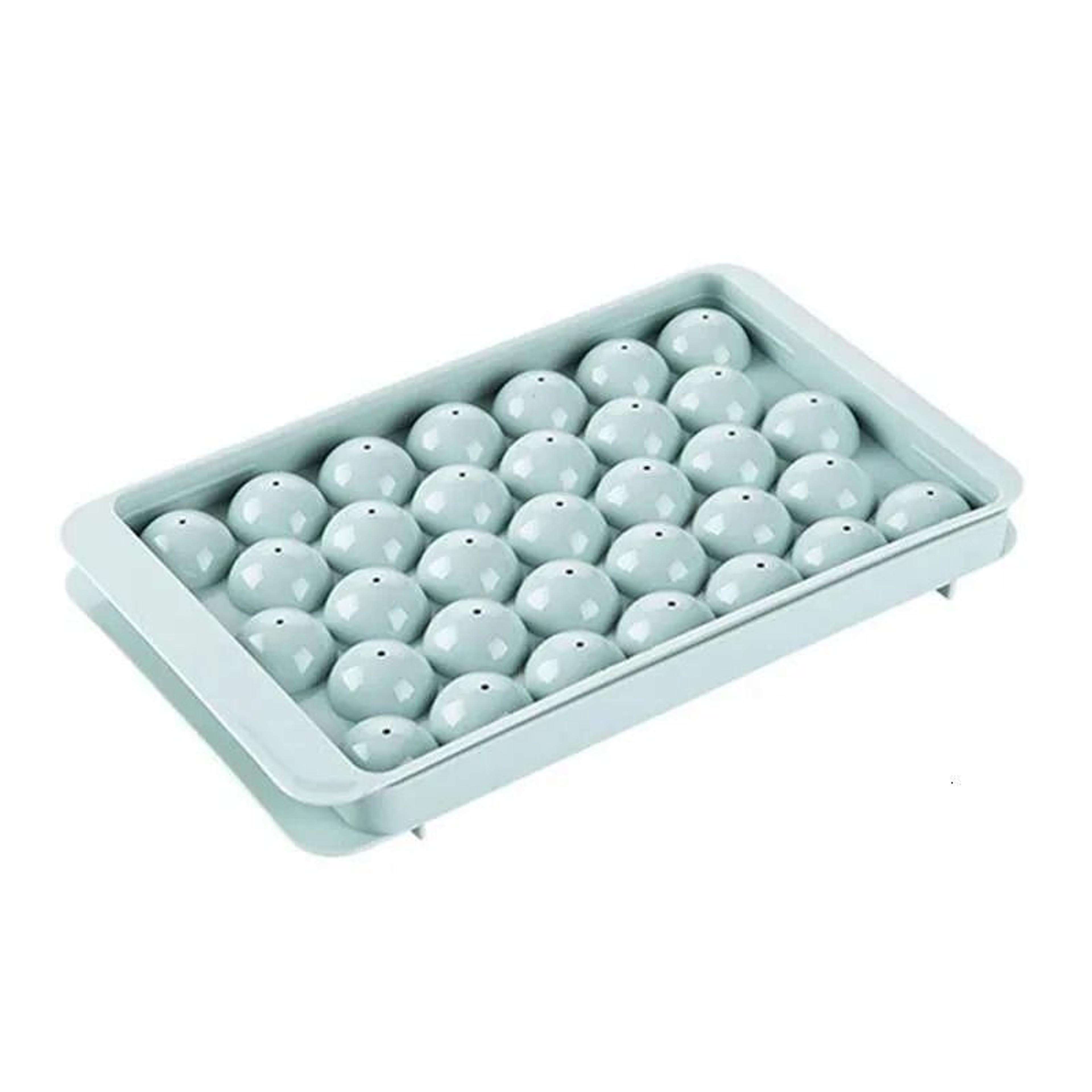 round ice ball maker tray with lid pp spherical ice mold for drinks