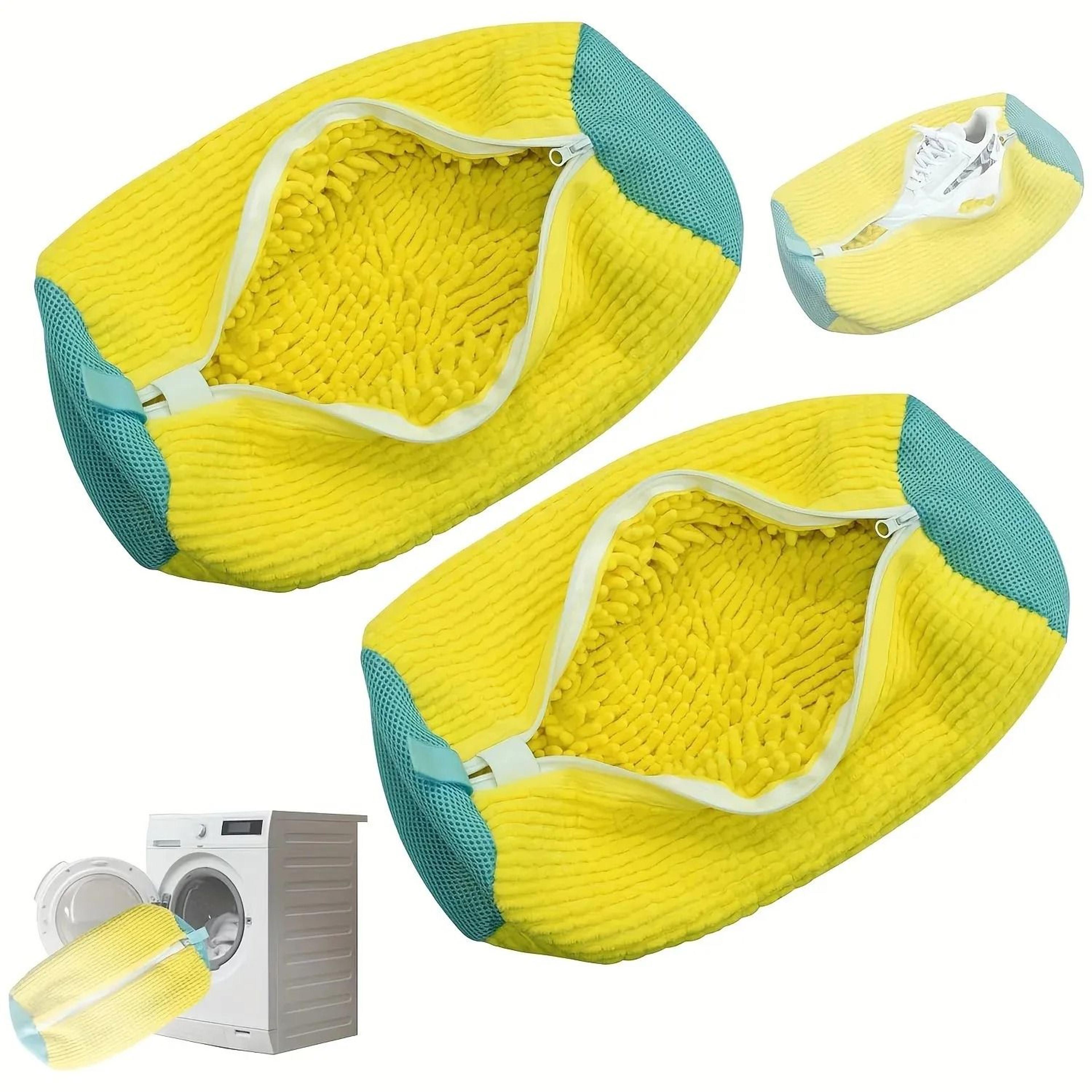 reusable shoe washing machine bags durable mesh sneaker laundry bags with zipper closure