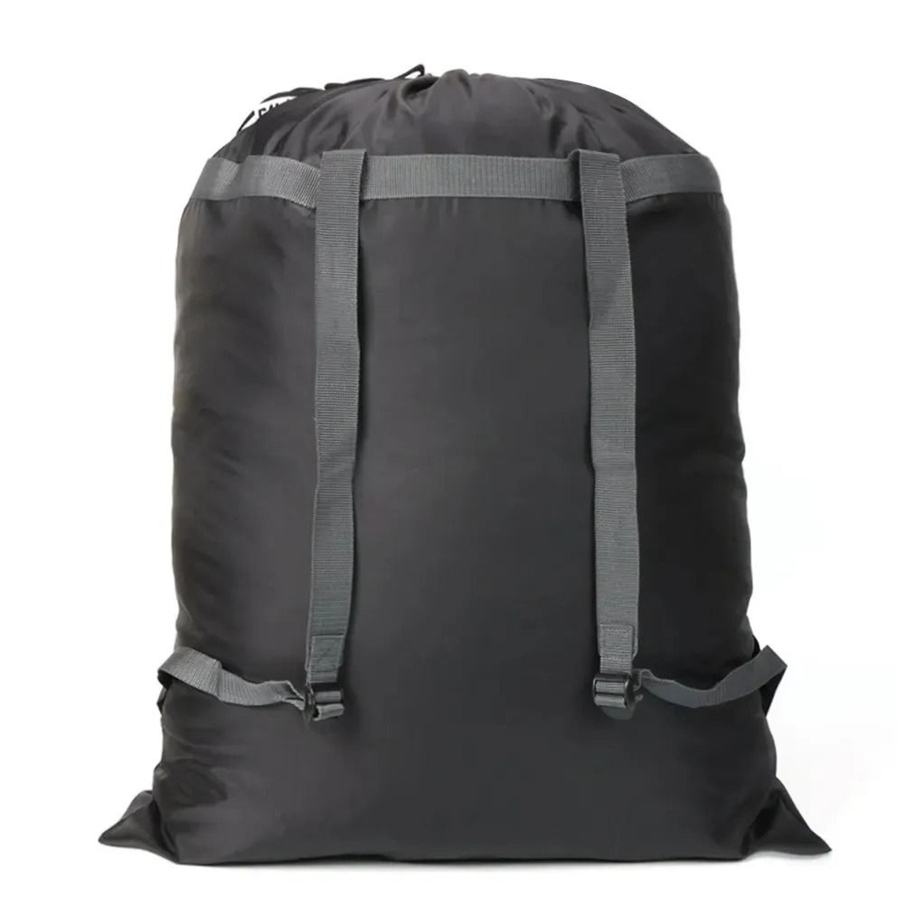 black oversized waterproof polyester backpack for travel camping and laundry