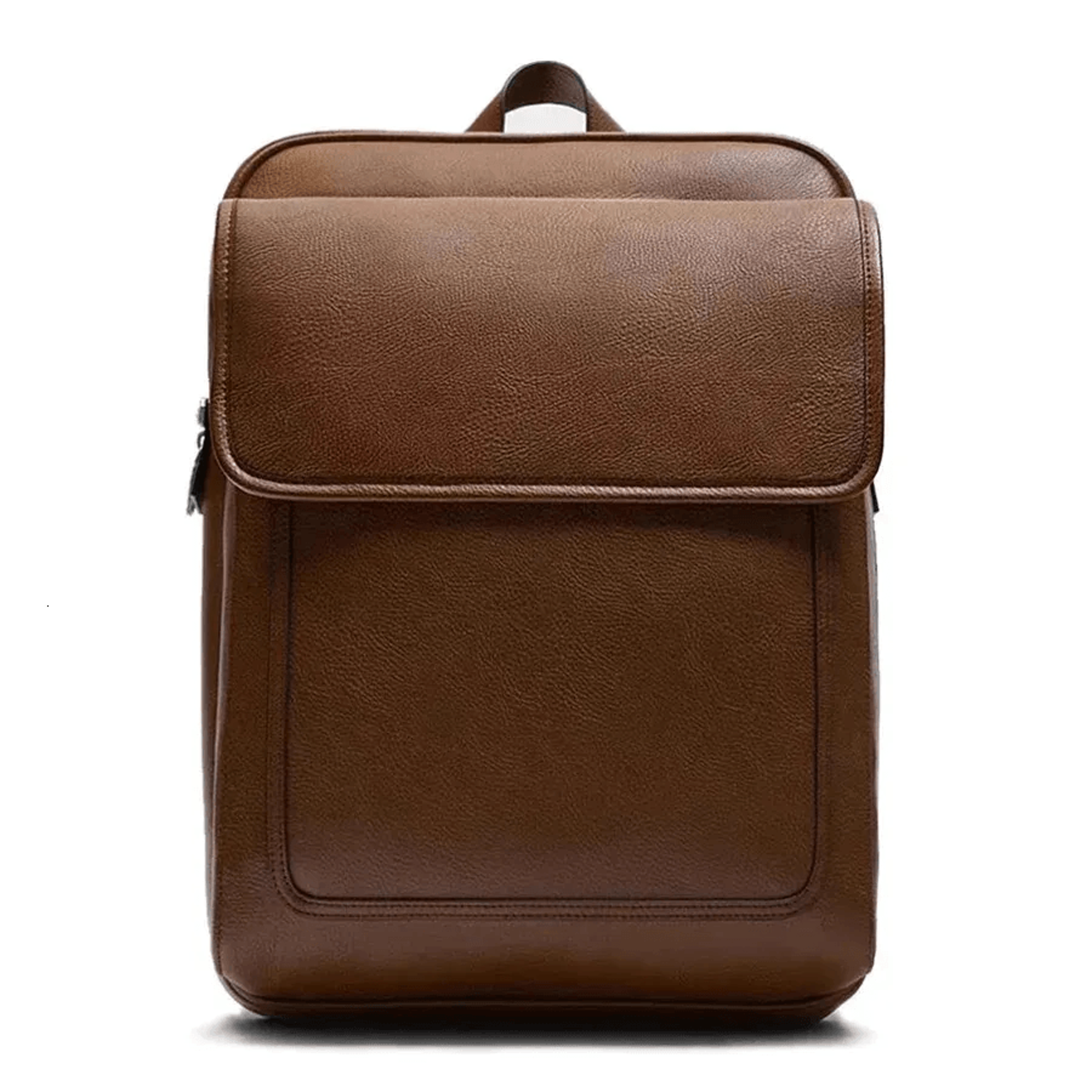 mens waterproof pu leather laptop backpack for business school and travel