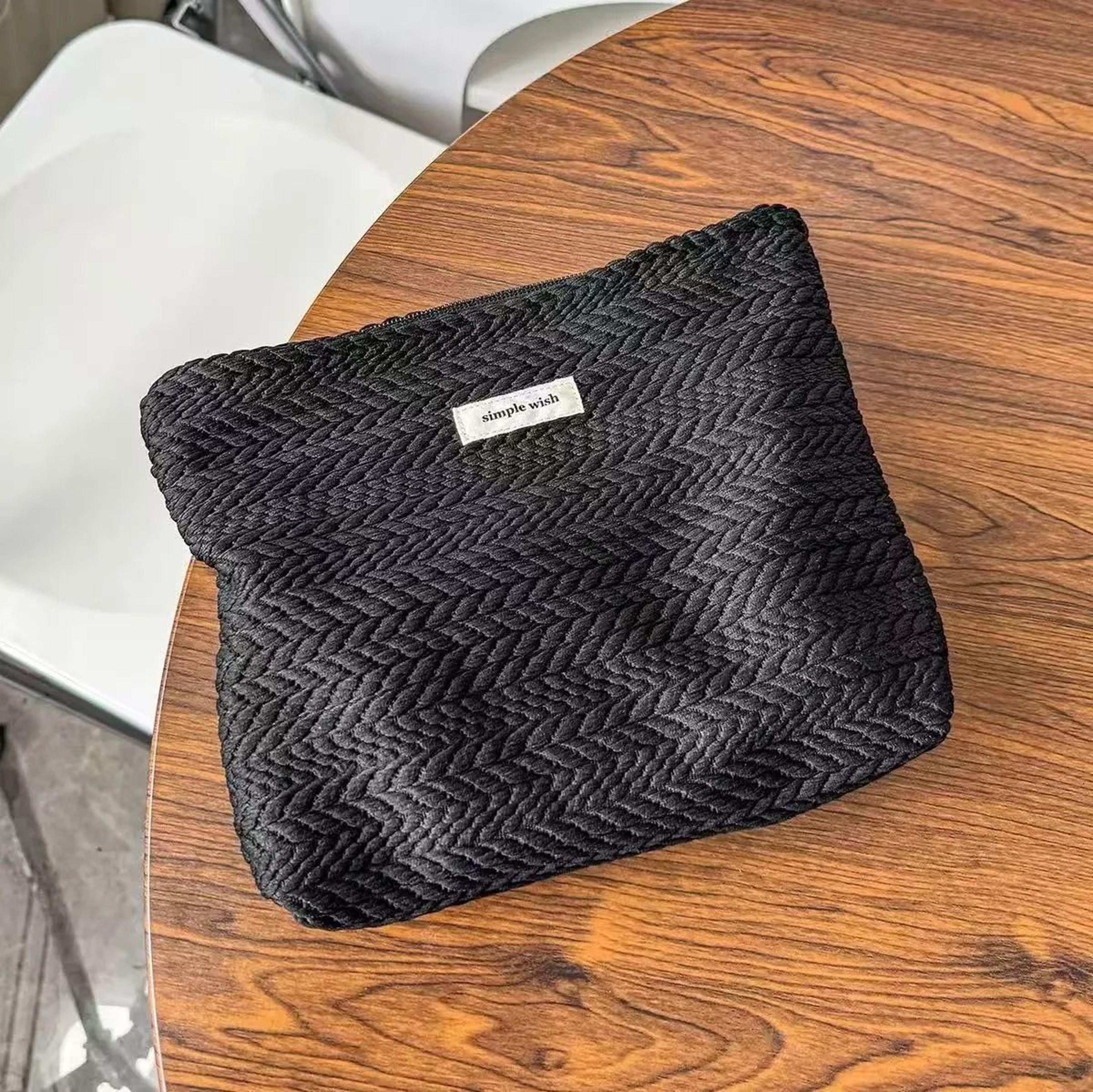 womens sanitary napkin storage bag cosmetic organizer coin purse with rice stalk pattern