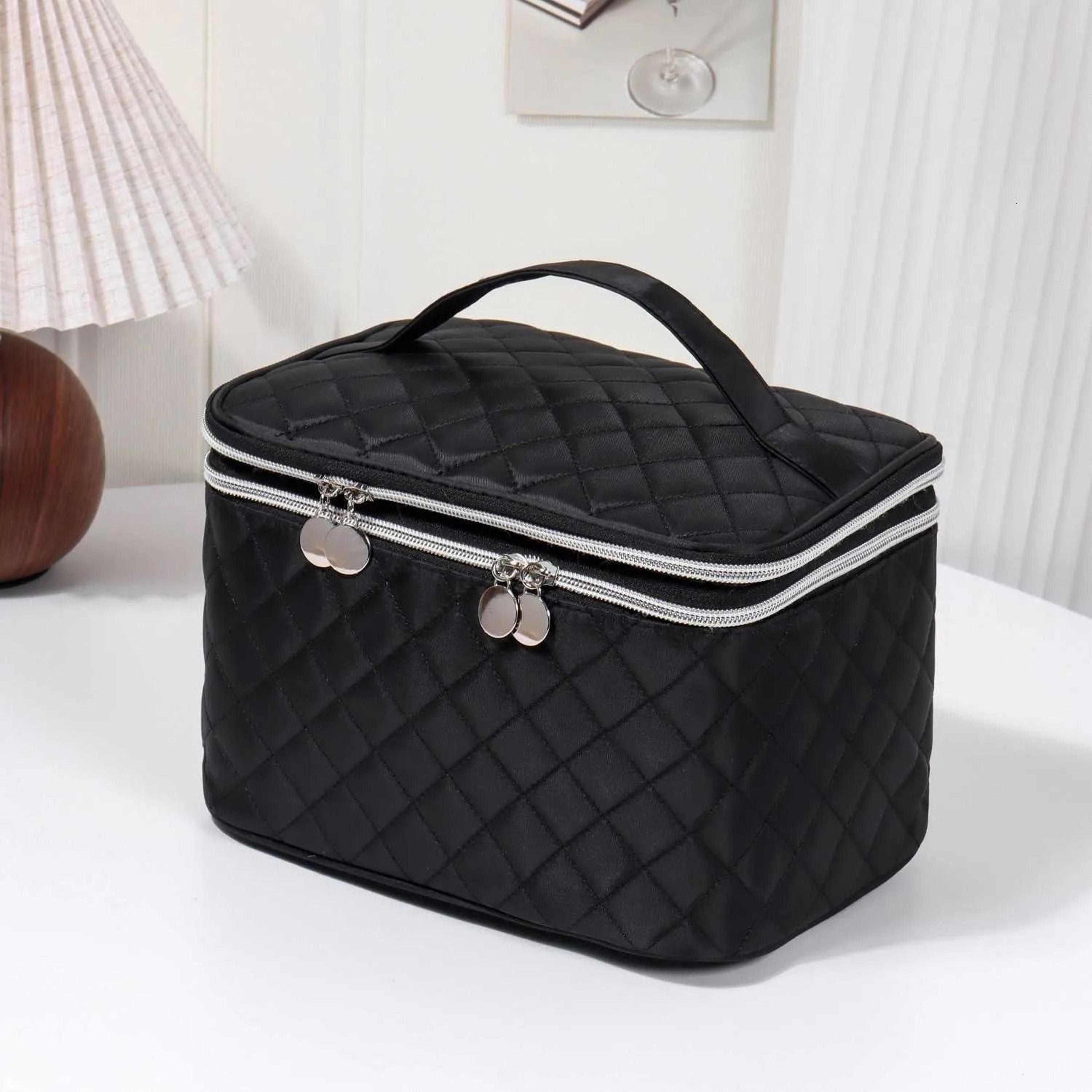 large capacity pu waterproof makeup bag portable travel cosmetic organizer
