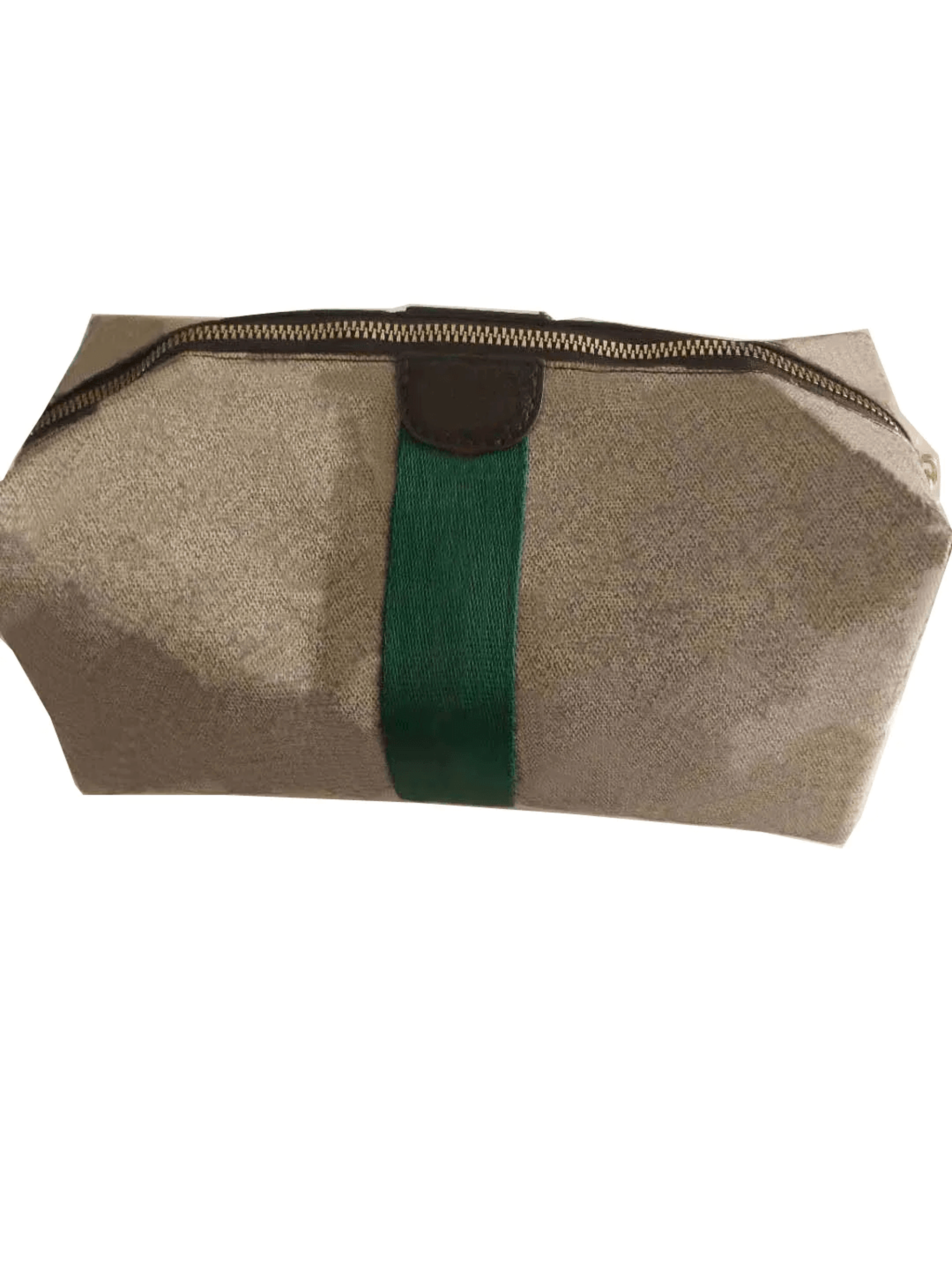 large capacity makeup bag with water-resistant fabric and zipper closure
