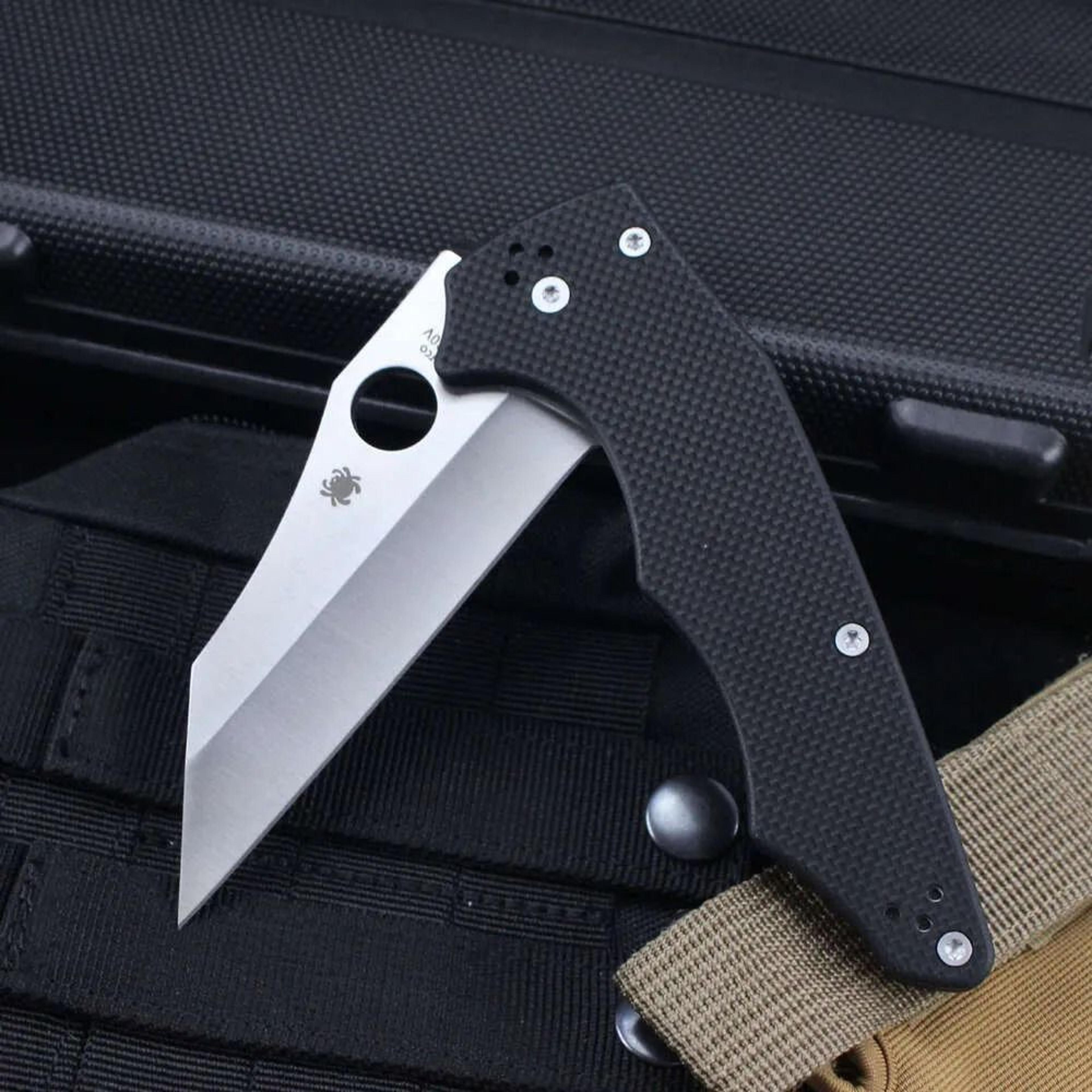 outdoor folding knife set with multi-color handles for camping and hiking