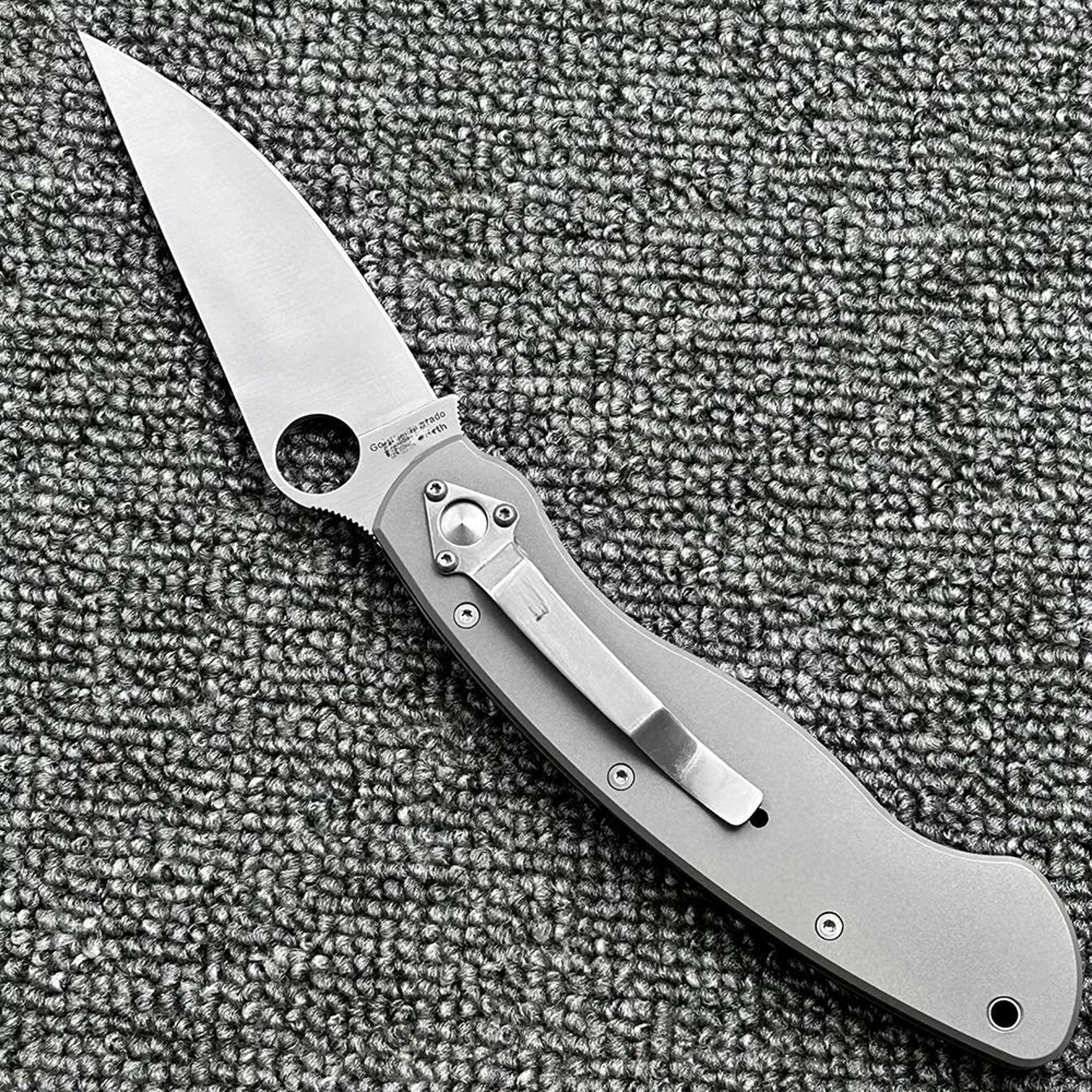 titanium handle folding knife high hardness pocket edc camping survival tool